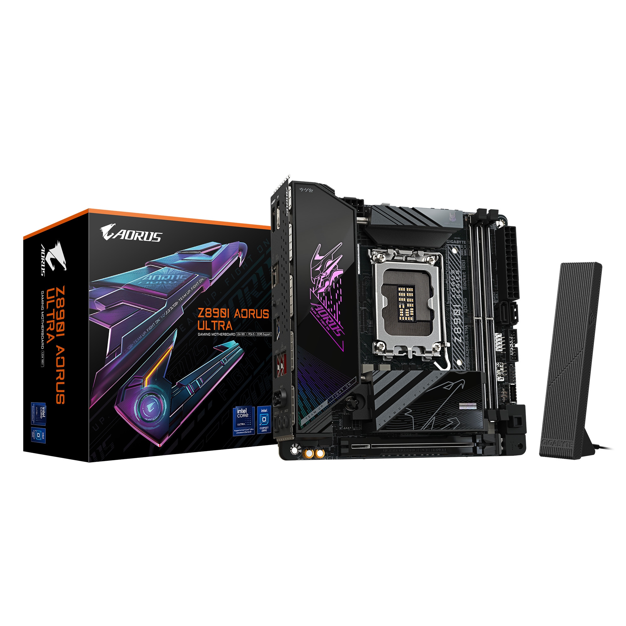 GIGABYTE Z890I AORUS Ultra Motherboard - Unterstützt Intel Core Ultra (Serie 2) CPUs, 8+1+2 Phasen VRM, bis zu 8800MHz DDR5 (OC), 1xPCIe 5.0 + 1xPCIe 4.0, Wi-Fi 7, 2.5GbE LAN, Thunderbolt 4 - Bild 3