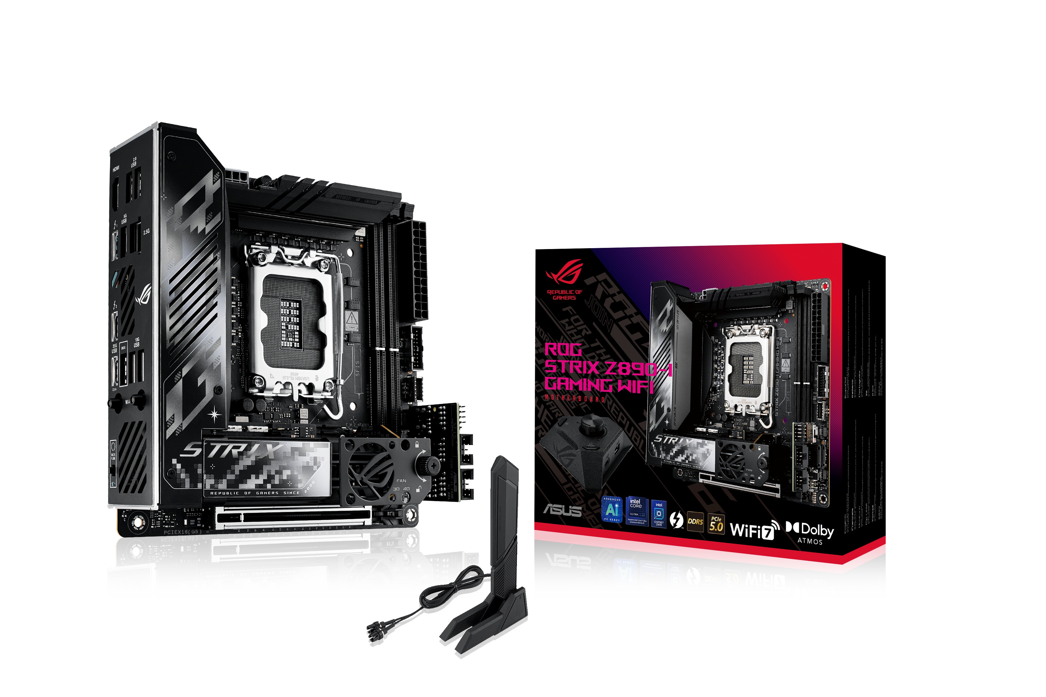 Asus Rog Strix Z890-I Gaming Wifi Itx Mainboard Sockel 1851 Tb4/Hdmi Größe 2