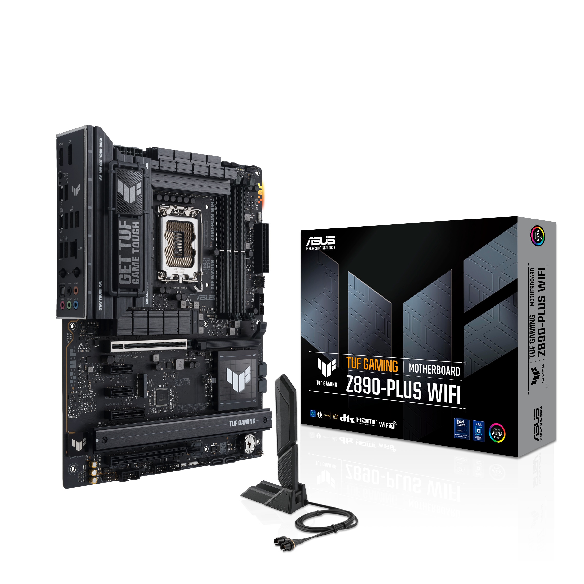 Asus Tuf Gaming Z890-Plus Wifi Atx Mainboard Sockel 1851 Tb4/Hdmi/Dp Größe 2