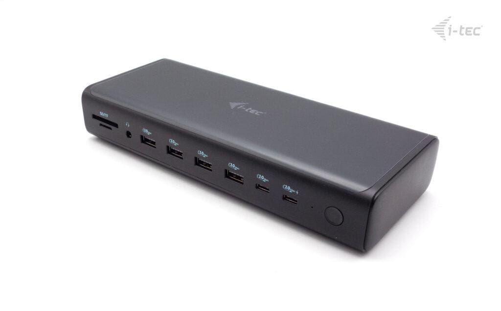 i-tec Universal USB-C Docking 6x 4K/60Hz, 2xHDMI, 2xDP, 2xUSB-C(4K), 4xUSB-C(10 Gbps), 4xUSB-A, 1xLAN(bis zu 2,5Gbps), 1xSD/TF, Power Delivery 3.1/ 140W