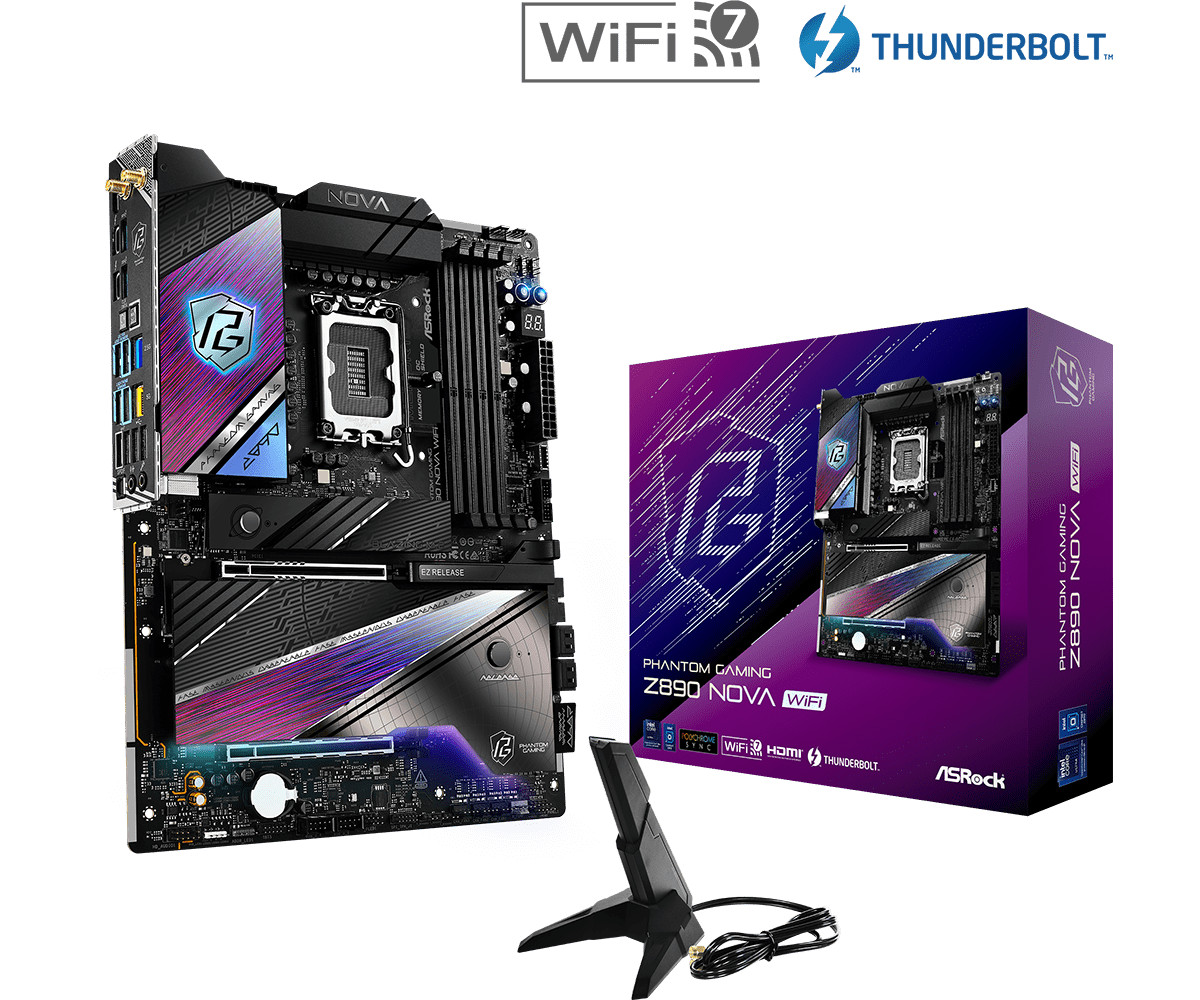 Asrock Z890 Nova Wifi Atx Mainboard Intel Xe/Hdmi Größe 20.000