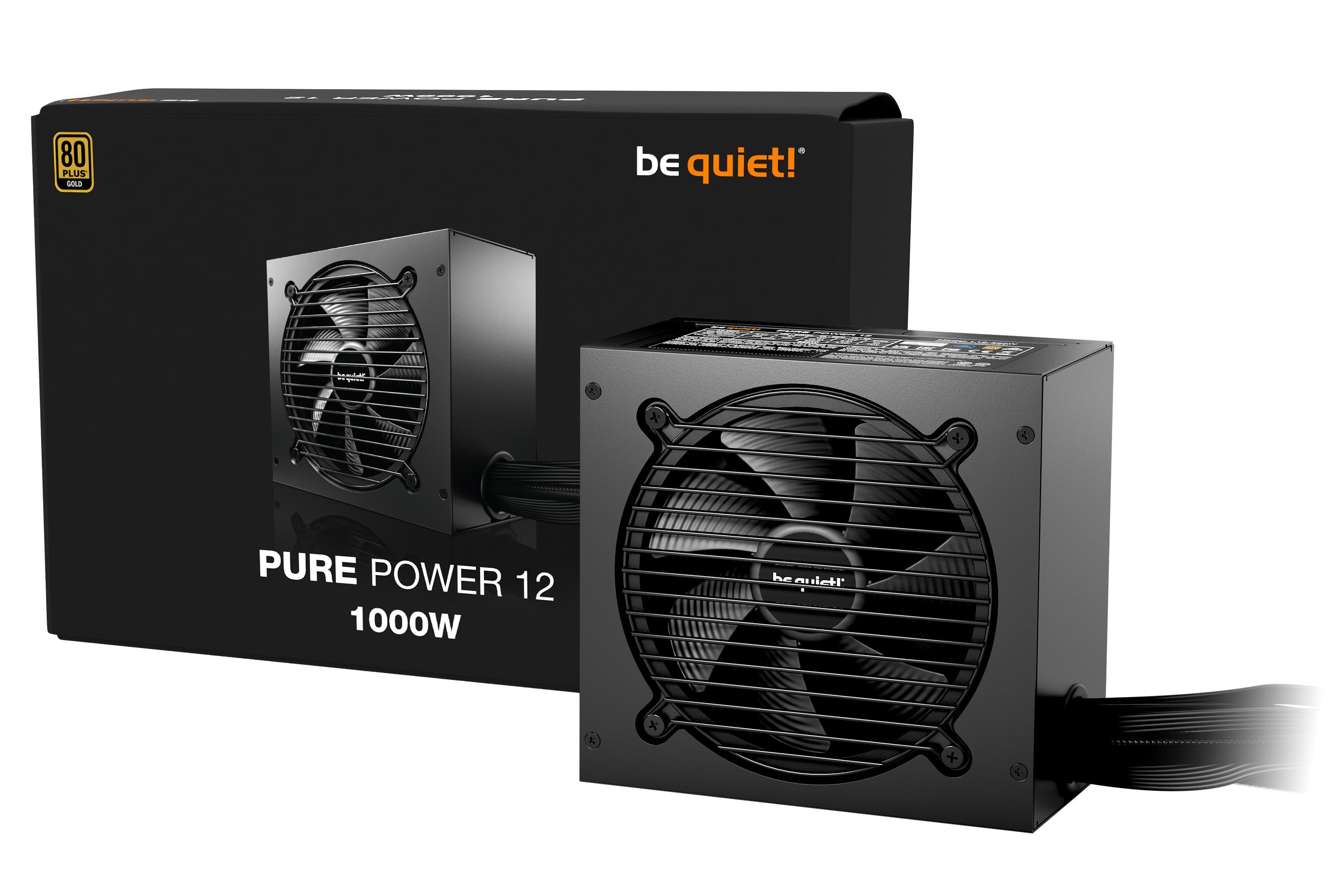 Be Quiet! Pure Power 1000 Watt Netzteil 80+ Atx 3.1 Pcie 5.1 Größe 12 Gold