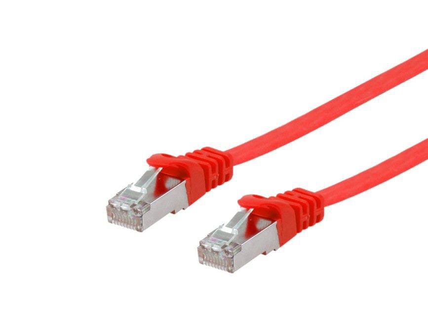 EQUIP 607627 Cat.6A U/FTP Flat Patchkabel, 0,5m, Rot