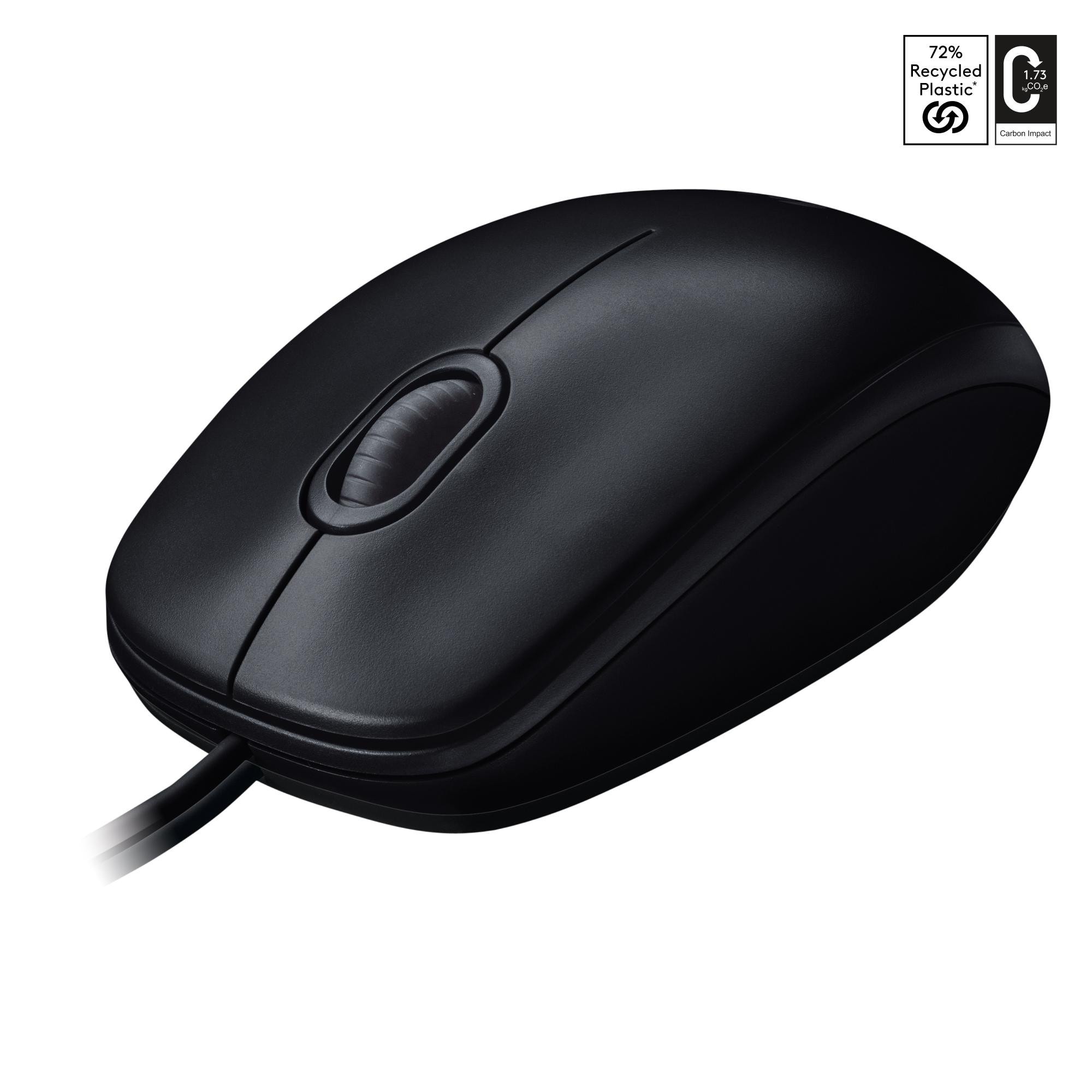 Logitech M100 Maus Kabelgebunden Für Links- & Rechtshänder Schwarz 910-006652 - Bild 7