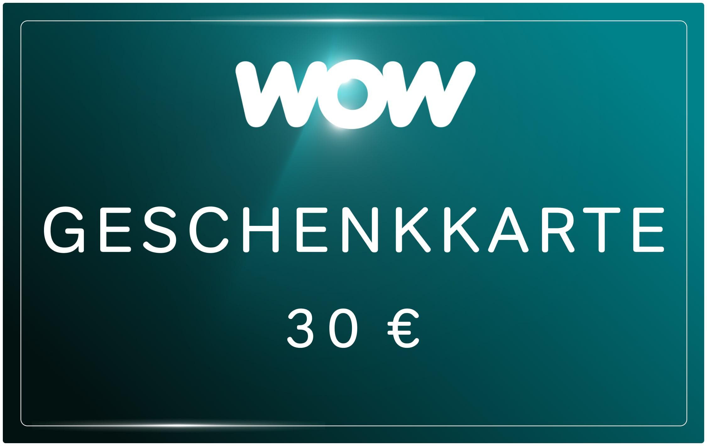 WOW Geschenkkarte 30 EUR DE