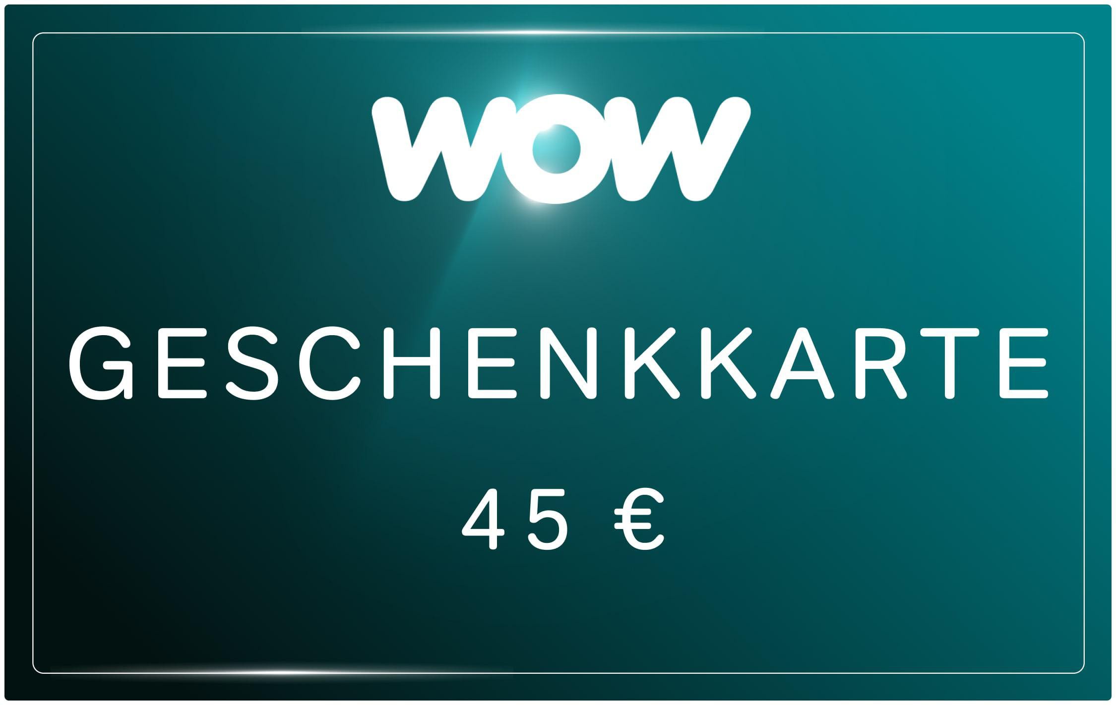 WOW Geschenkkarte 45 EUR DE