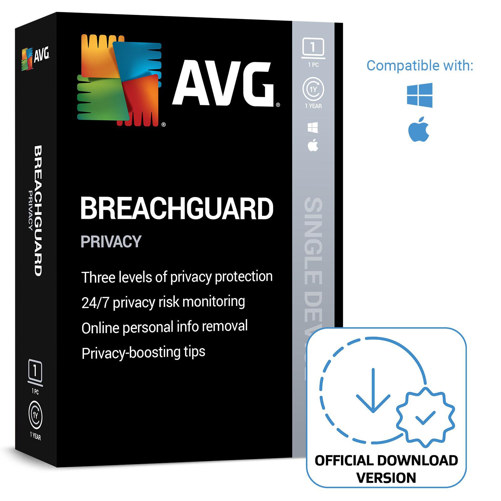 Avast AVG Breach Guard (1 PC) - 1 Jahr DE | Download & Produktschlüssel brw.1.12m