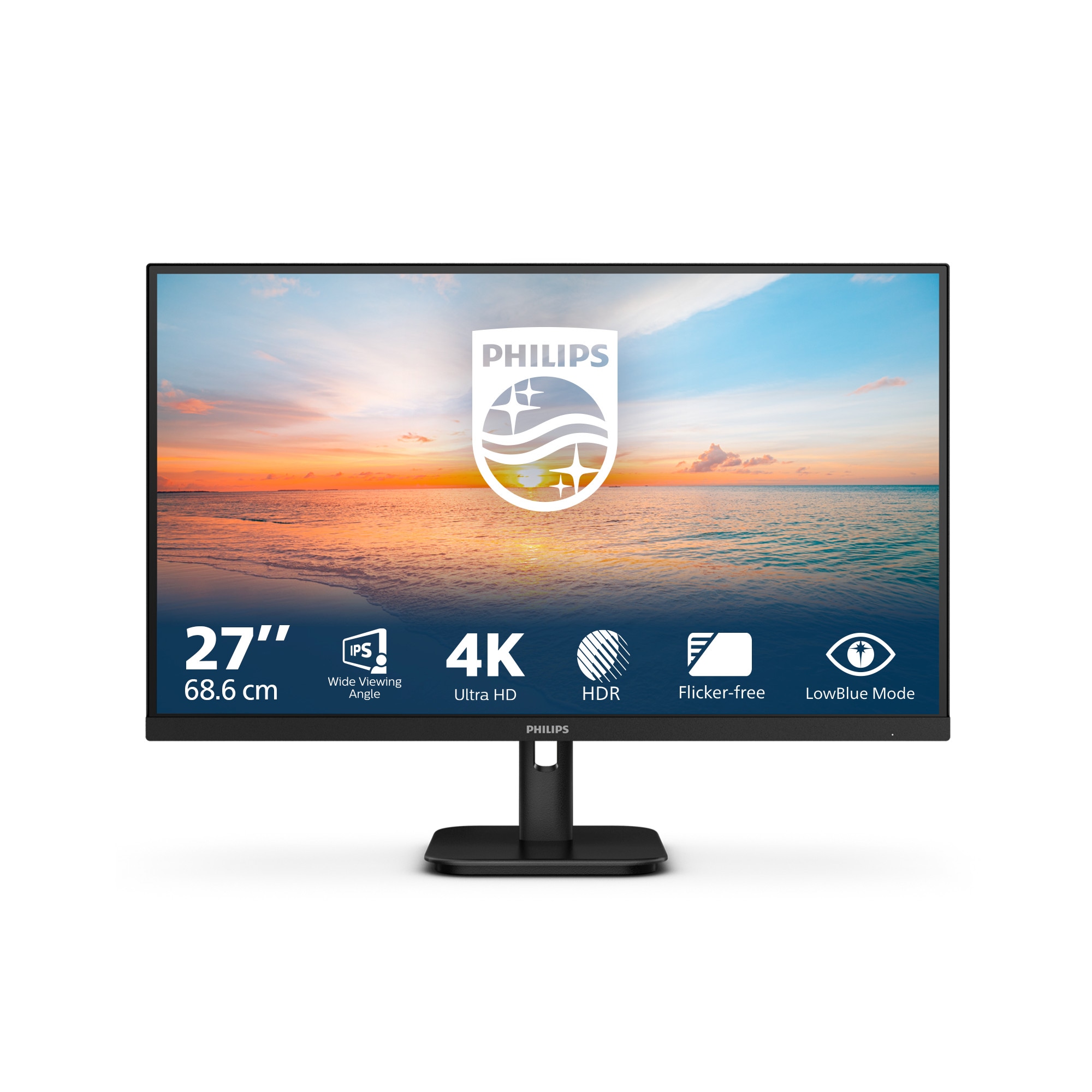 Philips 27E1N1800A 27 Zoll Ultra HD Monitor, Laustprecher, HDR10 (3840x2160, 60 Hz, HDMI 2.0, DisplayPort 1.4) schwarz - Bild 4