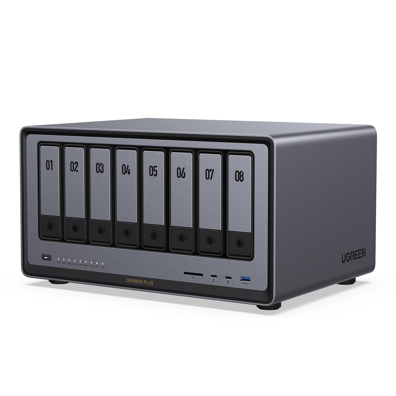 UGREEN NASync DXP8800 Plus 8-Bay NAS 0/8 SATA + 0/2 M.2 SSD, 2x 10GbE, 8GB RAM - Image 4
