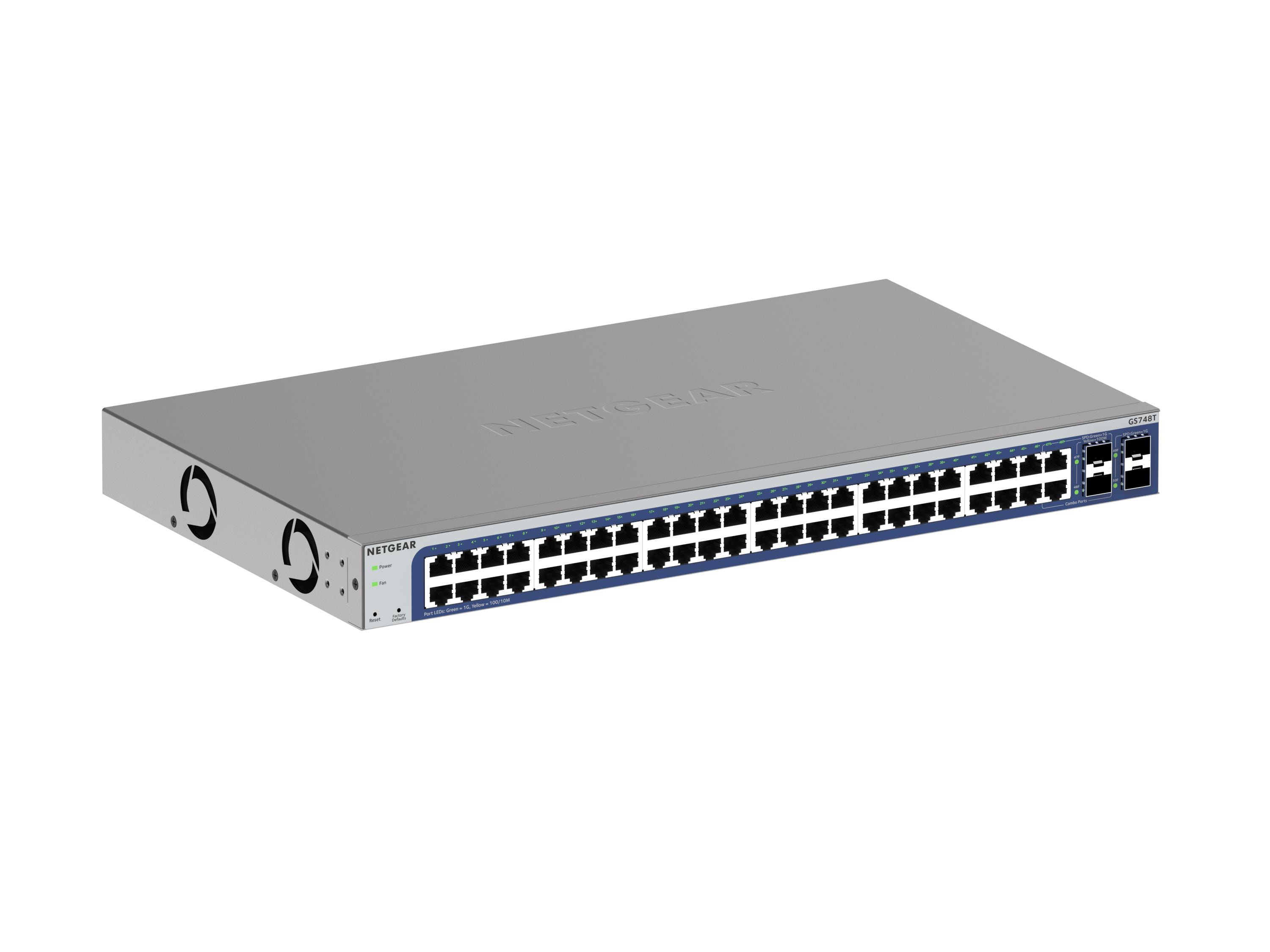 Netgear Gs748tv6 Switch, 48 Gigabit-Ports, 2 Sfp L2/L3/L4, Qos, Vlan, Rack-Management - Image 2