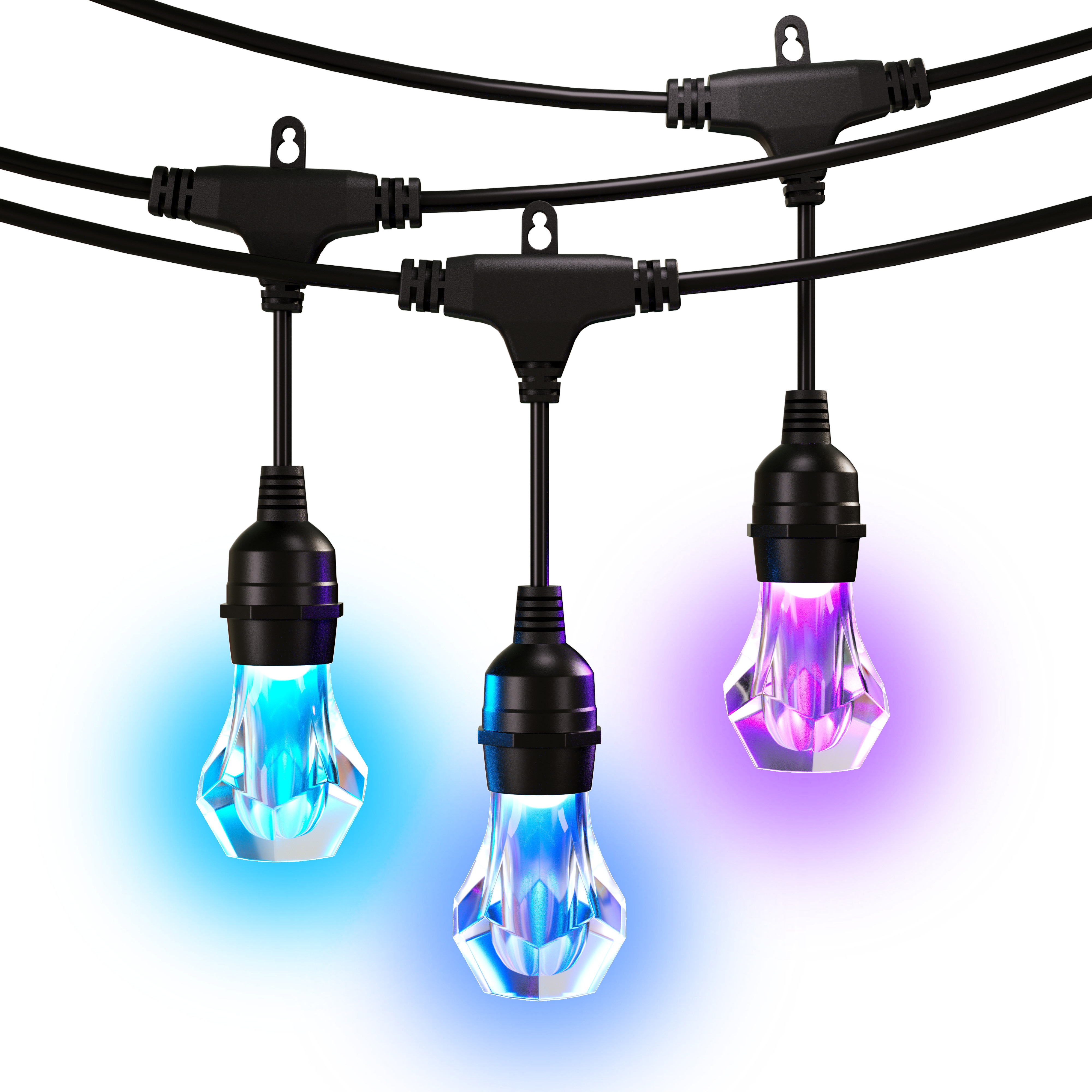 Nanoleaf Essentials Matter Smart Multicolour Outdoor String Light Starter Kit 30M Licht