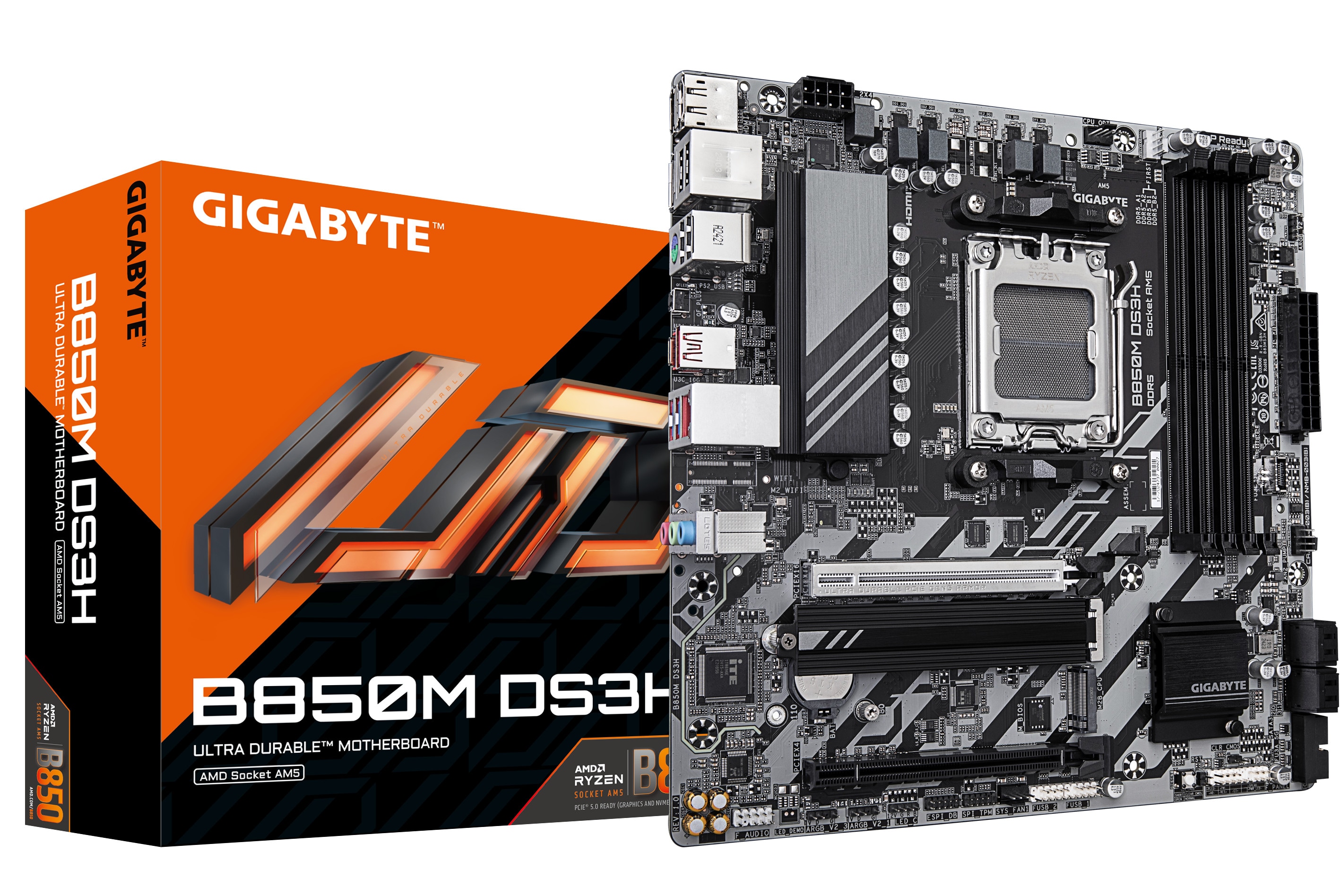 Gigabyte B850m Ds3h Matx Mainboard Sockel Am5 Hdmi/Dp Größe 8