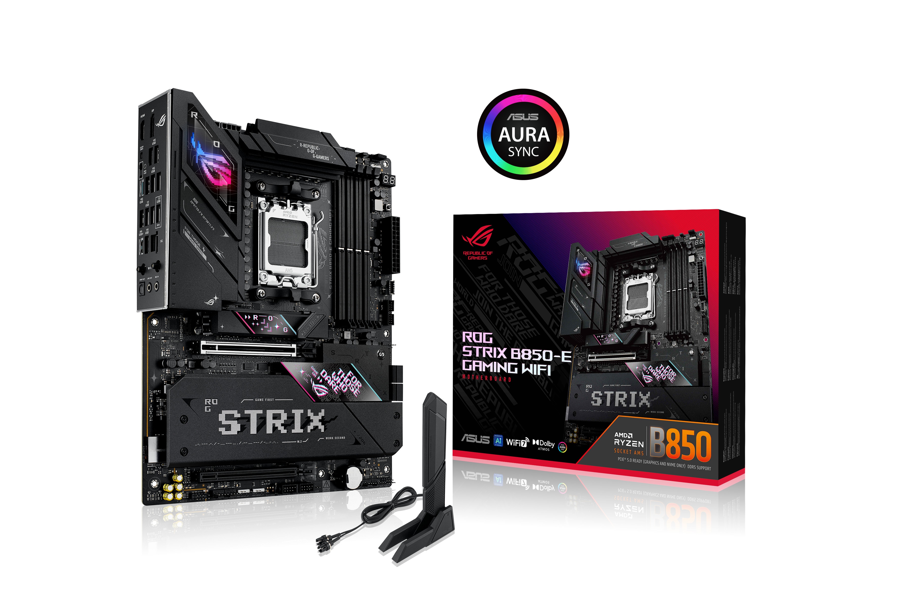 Joom Asus Schwarz Rog Strix B850-E Gaming Wifi Motherboard Socket Am5 Black - Bild 7
