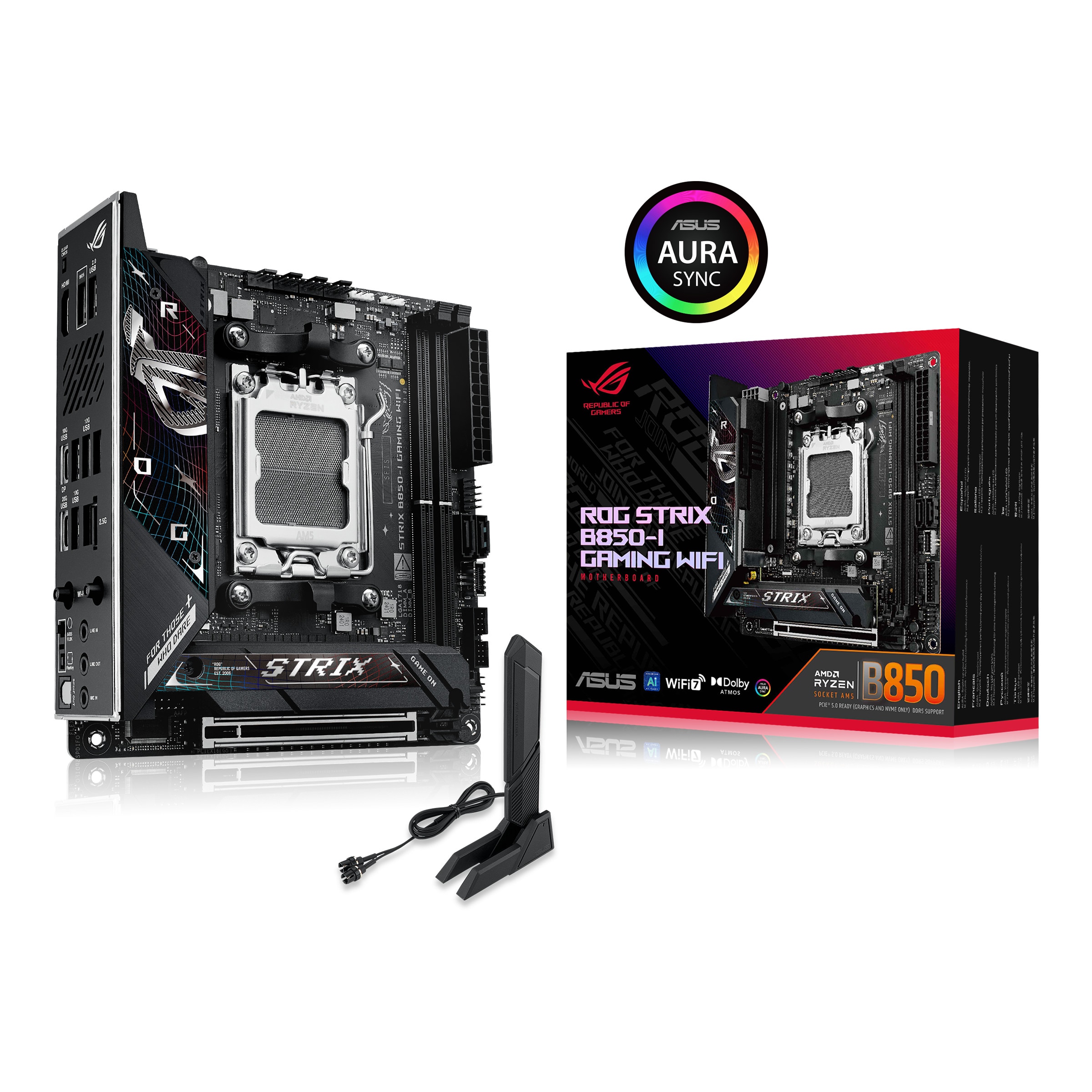 ASUS ROG STRIX B850-I GAMING WIFI mITX Mainboard Sockel AM5 DP/HDMI/USB-C 90MB1K30-M0EAY0