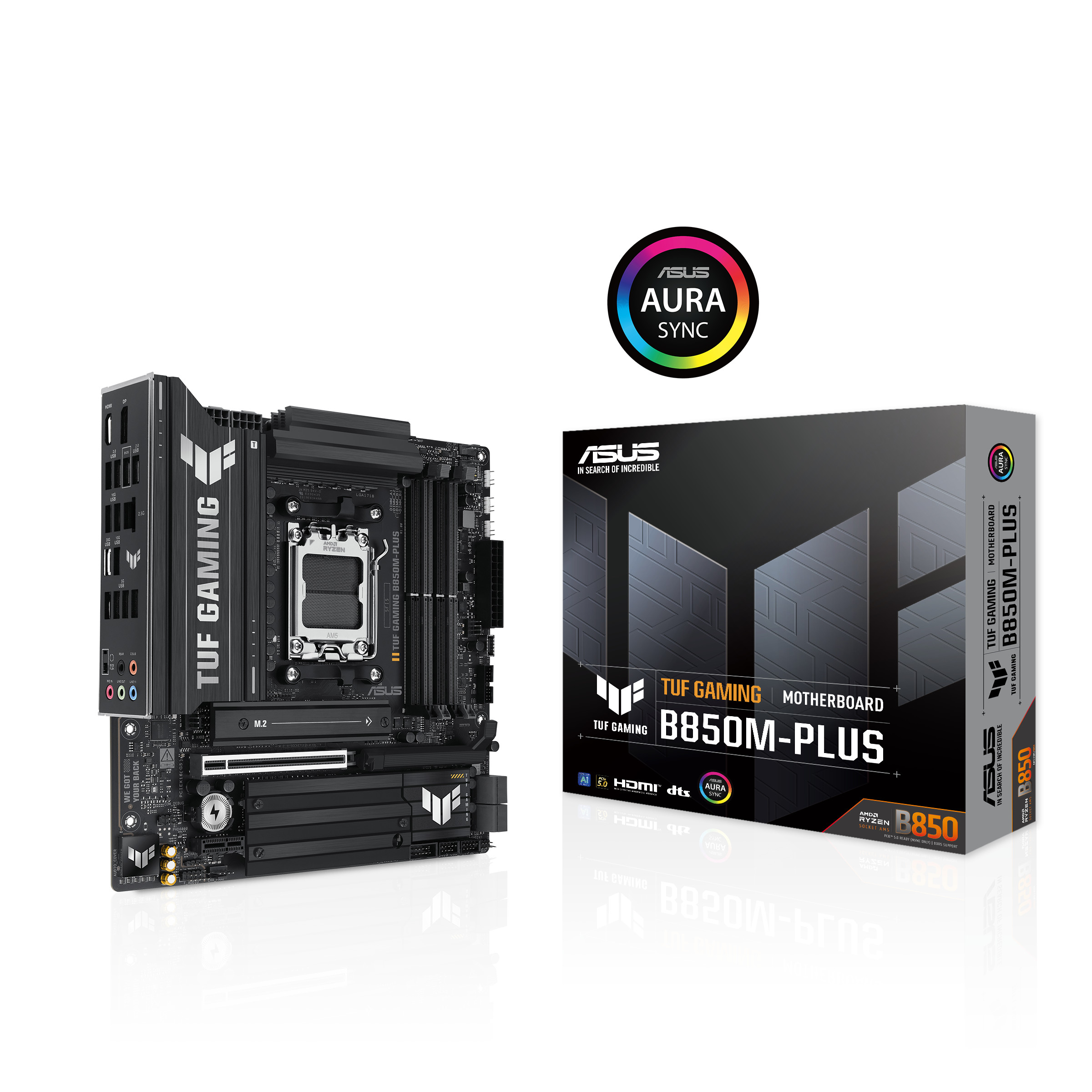 ASUS TUF GAMING B850M-PLUS mATX Mainboard Sockel AM5 DP/HDMI/USB-C 90MB1IX0-M0EAY0