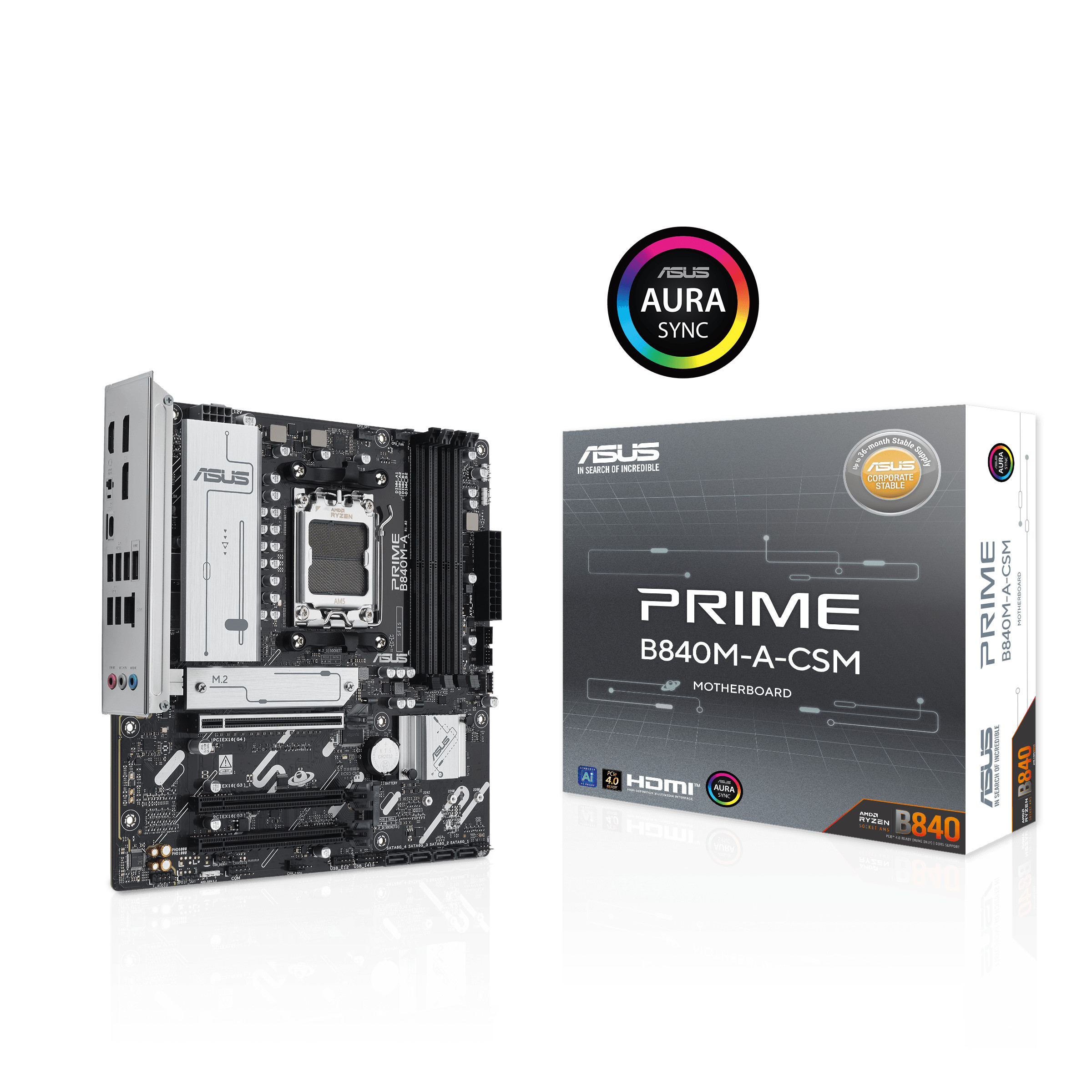 Asus Prime B840m-A-Csm Matx Mainboard Sockel Am5 Dp/Hdmi/Usb-C 90Mb1j10-M0eayc - Bild 6