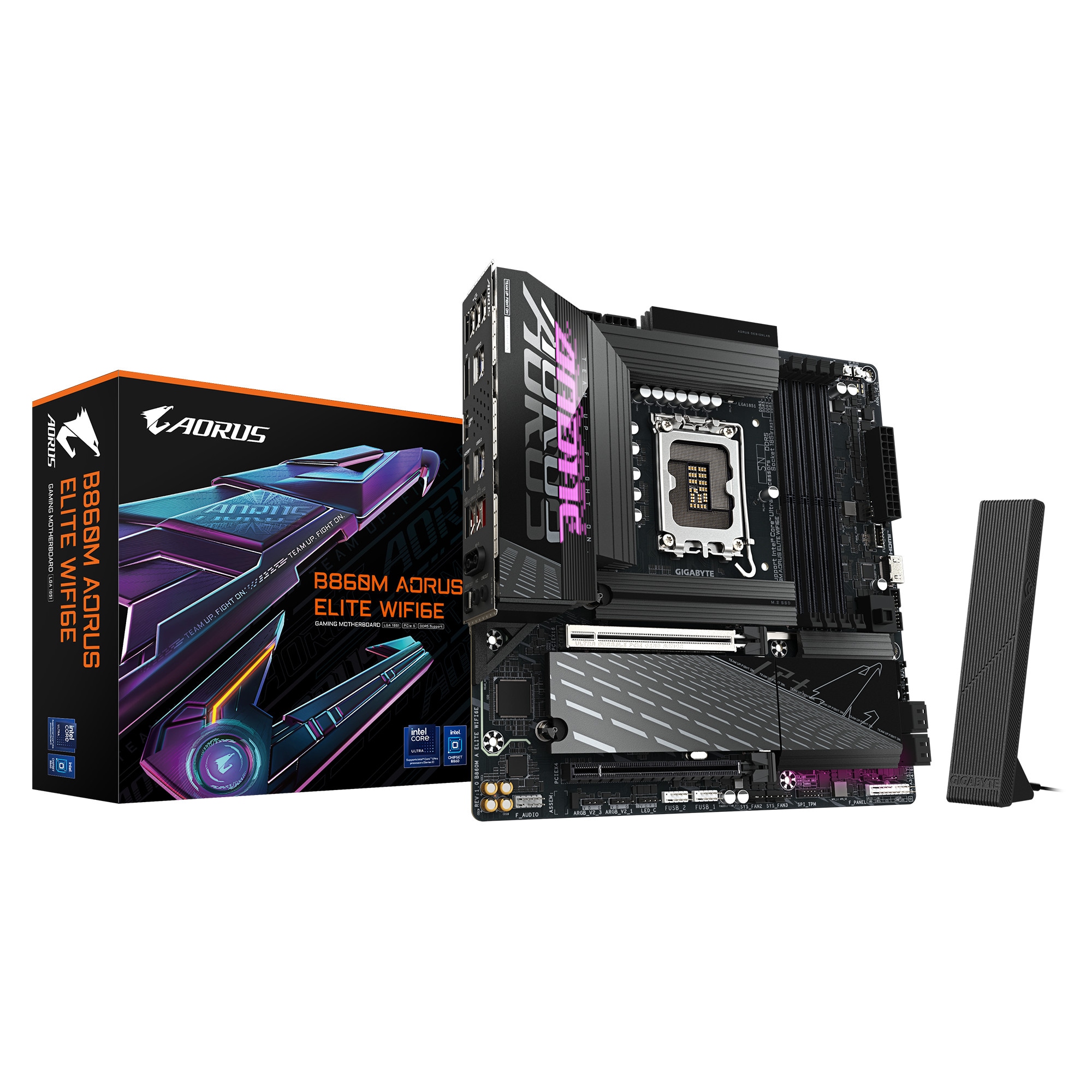 Gigabyte B860m Aorus Elite Wifi6e Matx Mainboard Sockel 1851 Dp/Hdmi Größe 2