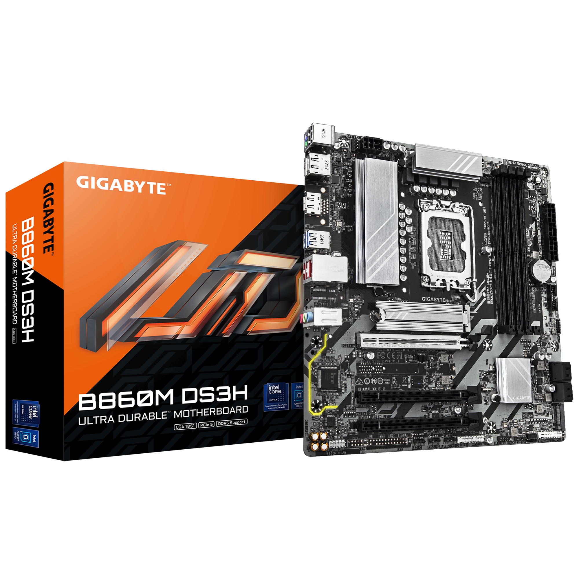 GIGABYTE B860M DS3H Mainboard - Intel B860 - Intel LGA1851 - DDR5 RAM - Micro-ATX - Bild 5