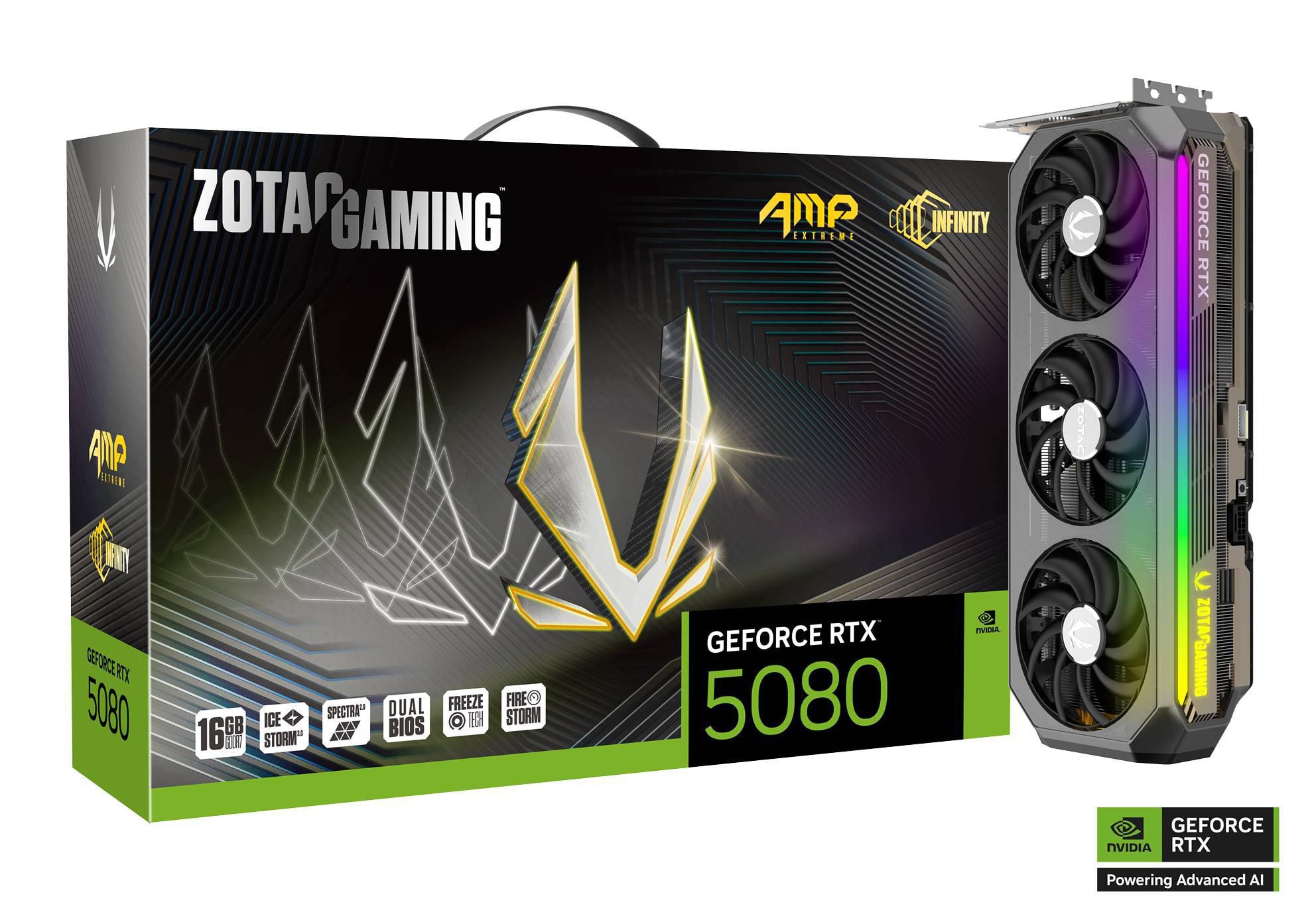 Zotac Gaming Geforce Rtx 5080 Amp Extreme Infinity 16Gb Gddr7 Grafikkarte 3X Dp, 1X Hdmi Größe 3