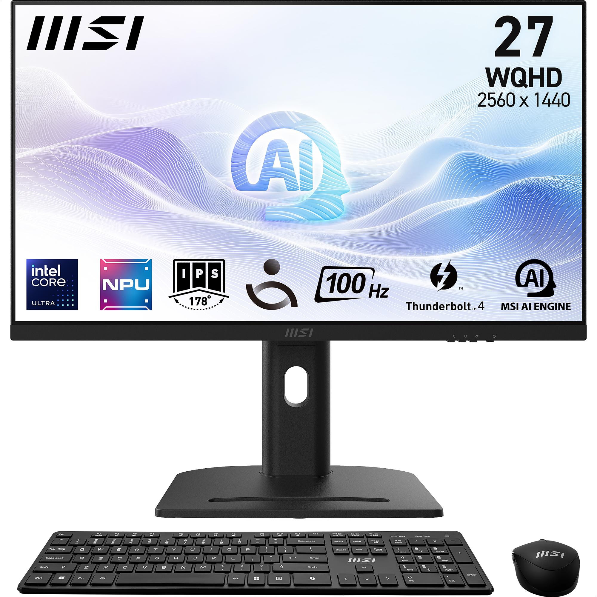 Msi Modern Am273qp Ai 1Umg-221At Core Ultra 155H 32Gb/1Tb Ssd 27" All In One Win11 Pro Größe 7 Schwarz