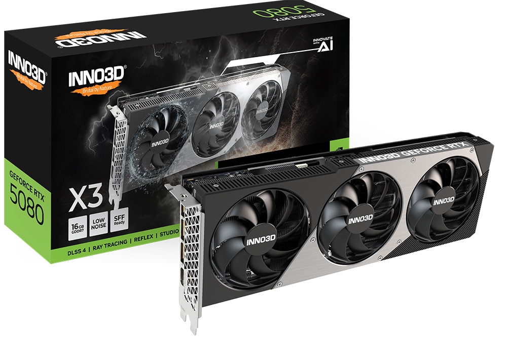Inno3d Grafikkarte Geforce Rtx 5080 X3 16Gb Gddr7 Reflex 2 Rtx Ai Dlss4 - Image 3