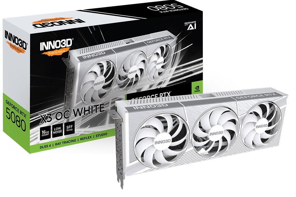 Inno3d Geforce Rtx 5080 X3 Oc White 16Gb Grafikkarte 3Xdp/Hdmi Größe 4