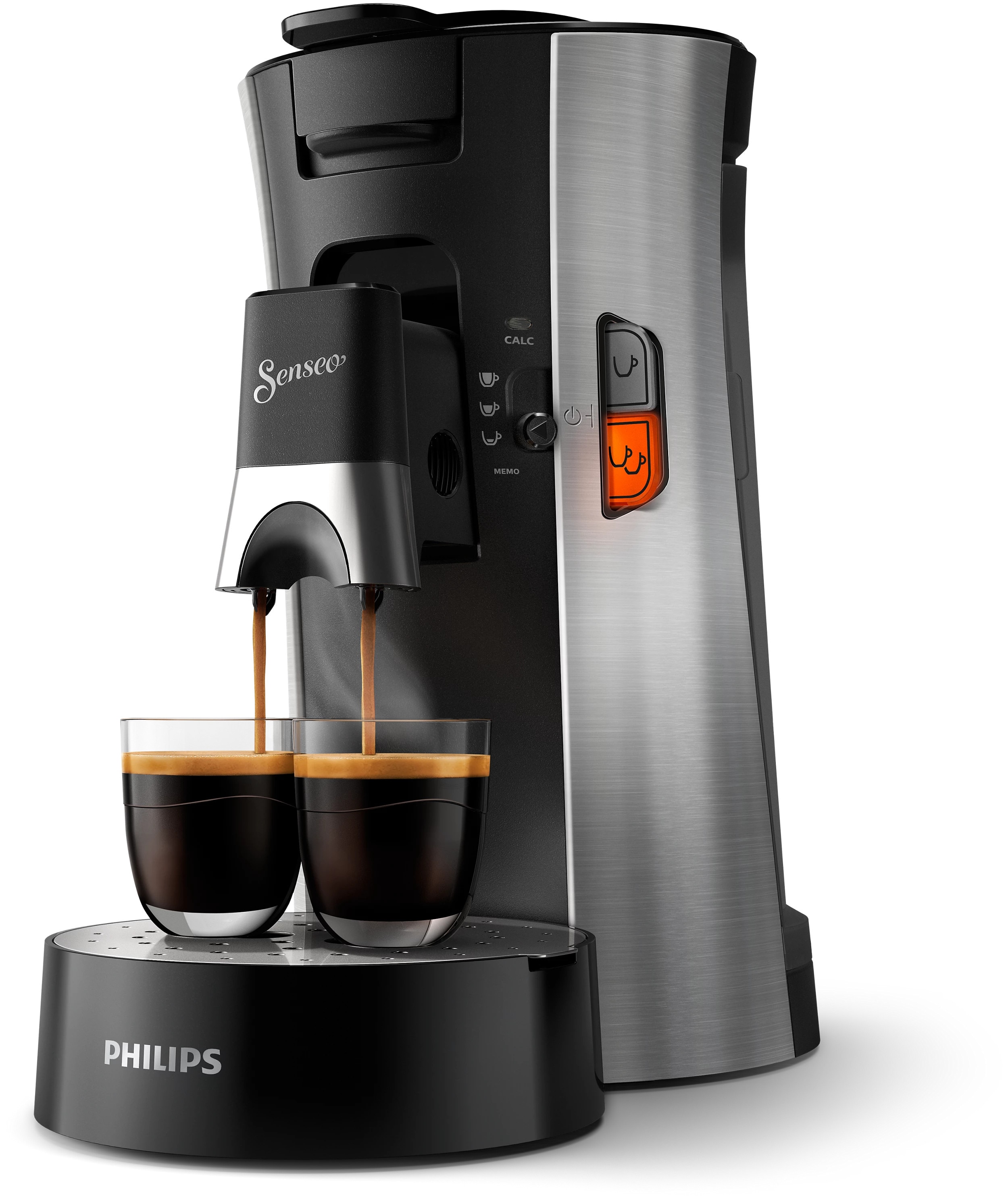 PHILIPS Senseo Select Kaffeepadmaschine, Silber, 3 Spezialitäten | 1 oder 2 Tassen, Coffee Boost, Intense Plus, Memo-Funktion, höhenverstellbarer Auslauf, 0,9 L (CSA250/10) - Bild 3