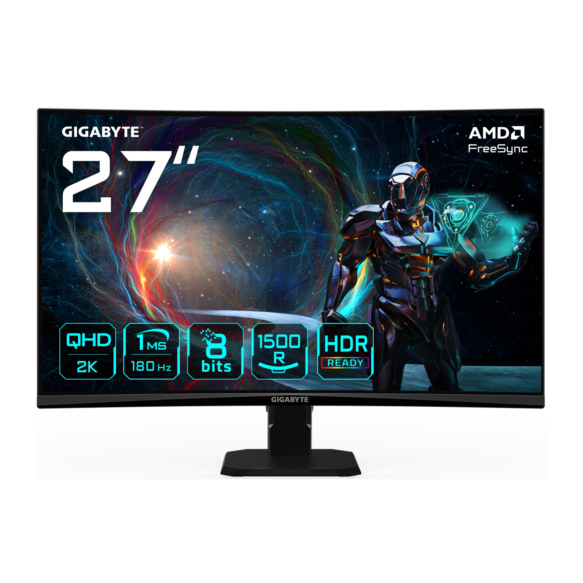 Image of 27" GIGABYTE GS27QCA - 2560x1440 (QHD) - 180Hz - VA