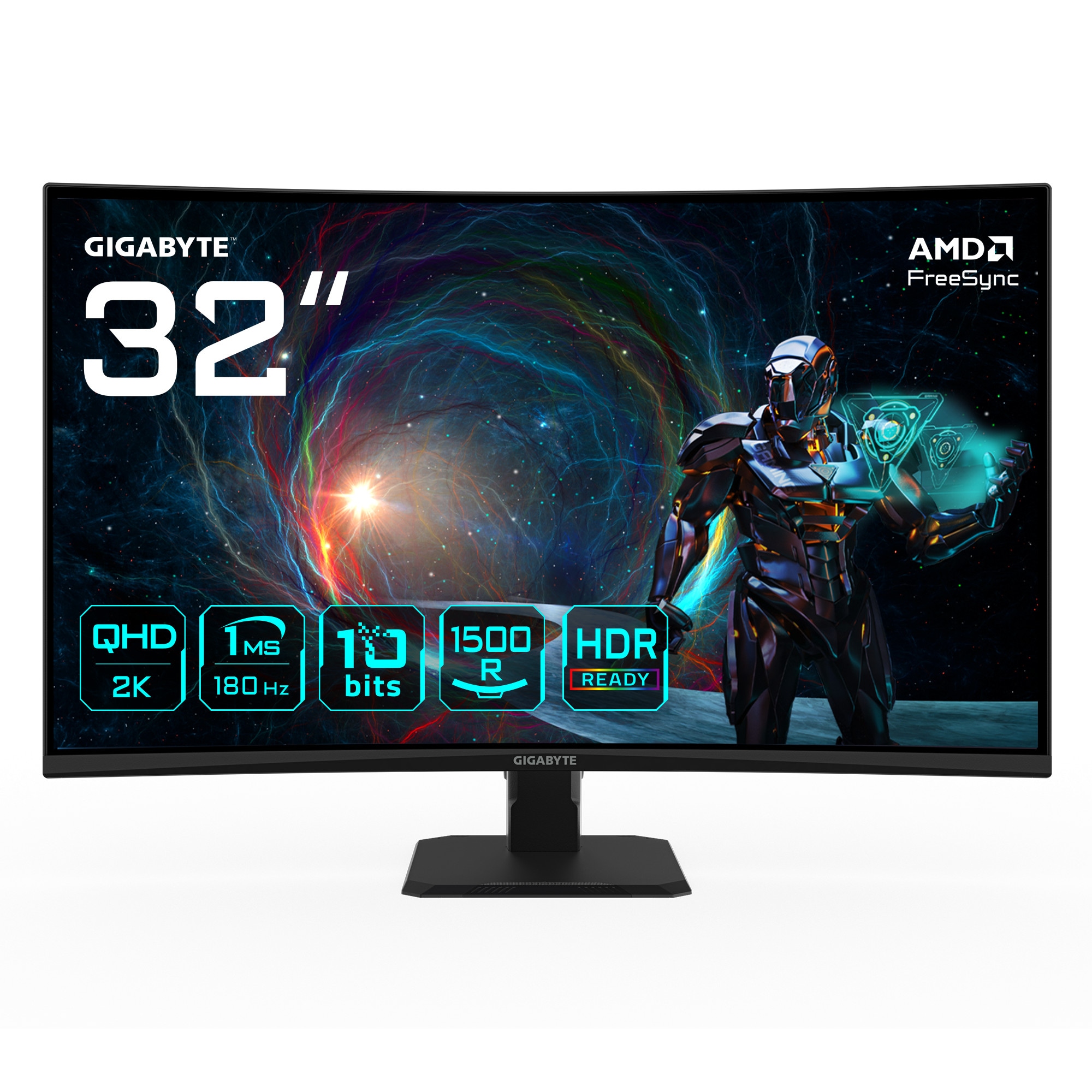 Gigabyte GS32QCA (2560 x 1440 Pixel, 31.50"), Monitor, Schwarz - Bild 4