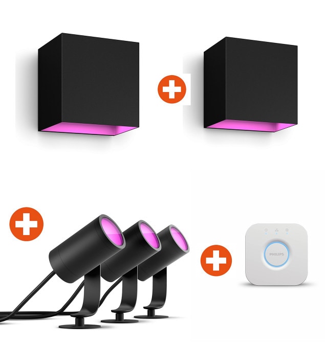 Philips Hue Starter Set Lightstrip Outdoor 5M + Lily Spot 3Er Pack + Bridge V2 Ku04-10U+Ky01-183+Kv01-1L5 - Image 16