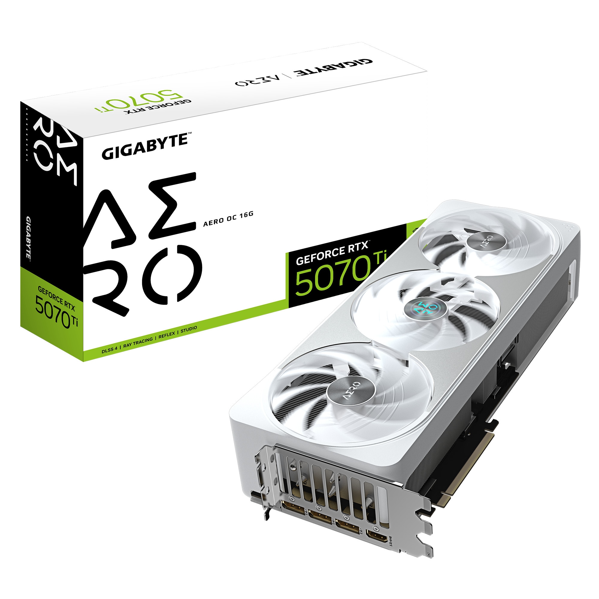 Gigabyte GeForce RTX 5070 Ti Aero OC (16 GB, GDDR7), Grafikkarte, Weiss - Image 3