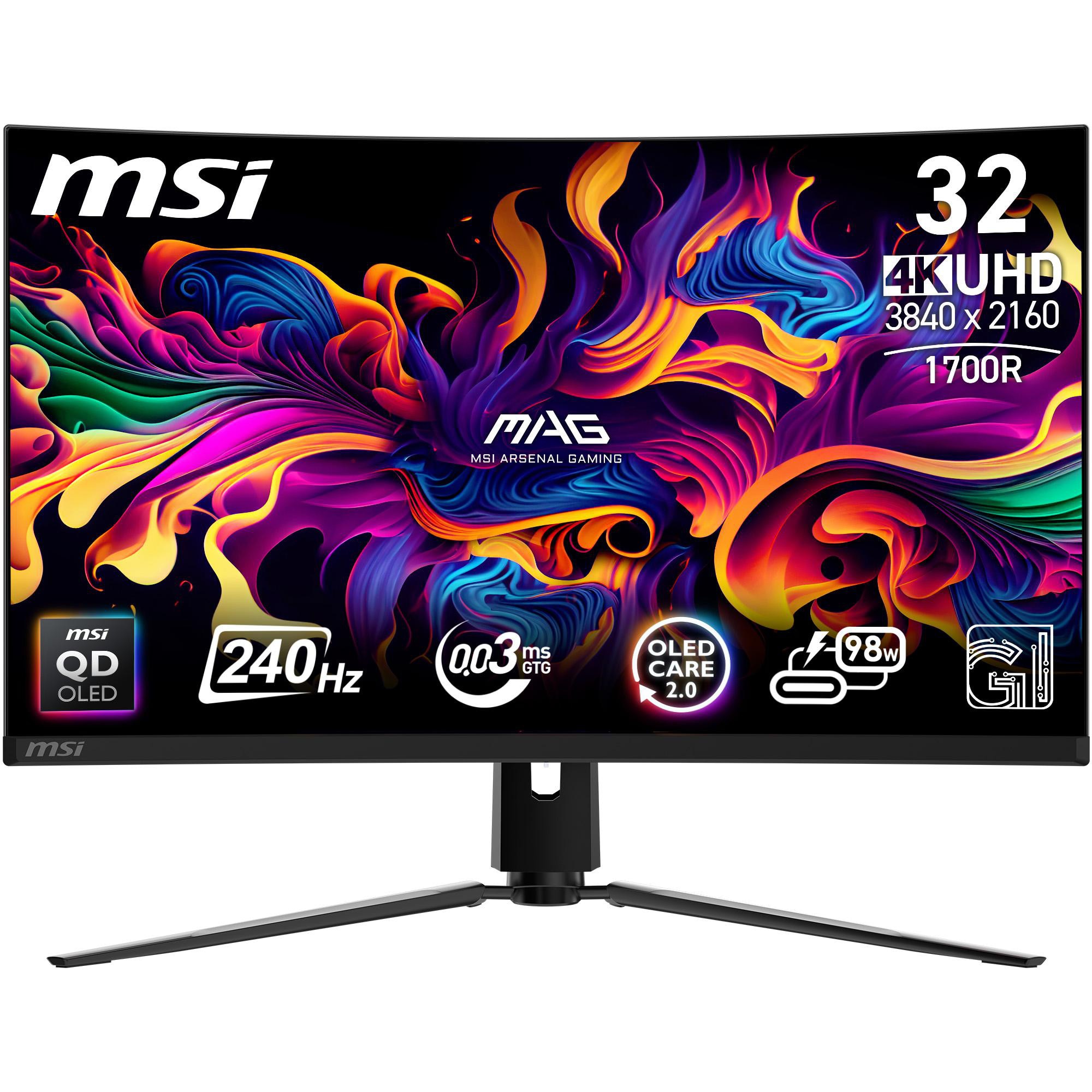Msi Mpg 321Curxde 31.5 Zoll 4K (Uhd) Qd-Oled Panel 16:9 240 Hz Curved Gaming Monitor G 9S6-3Dd64t-005 / 9S6-3Dd64t-012 - Bild 3