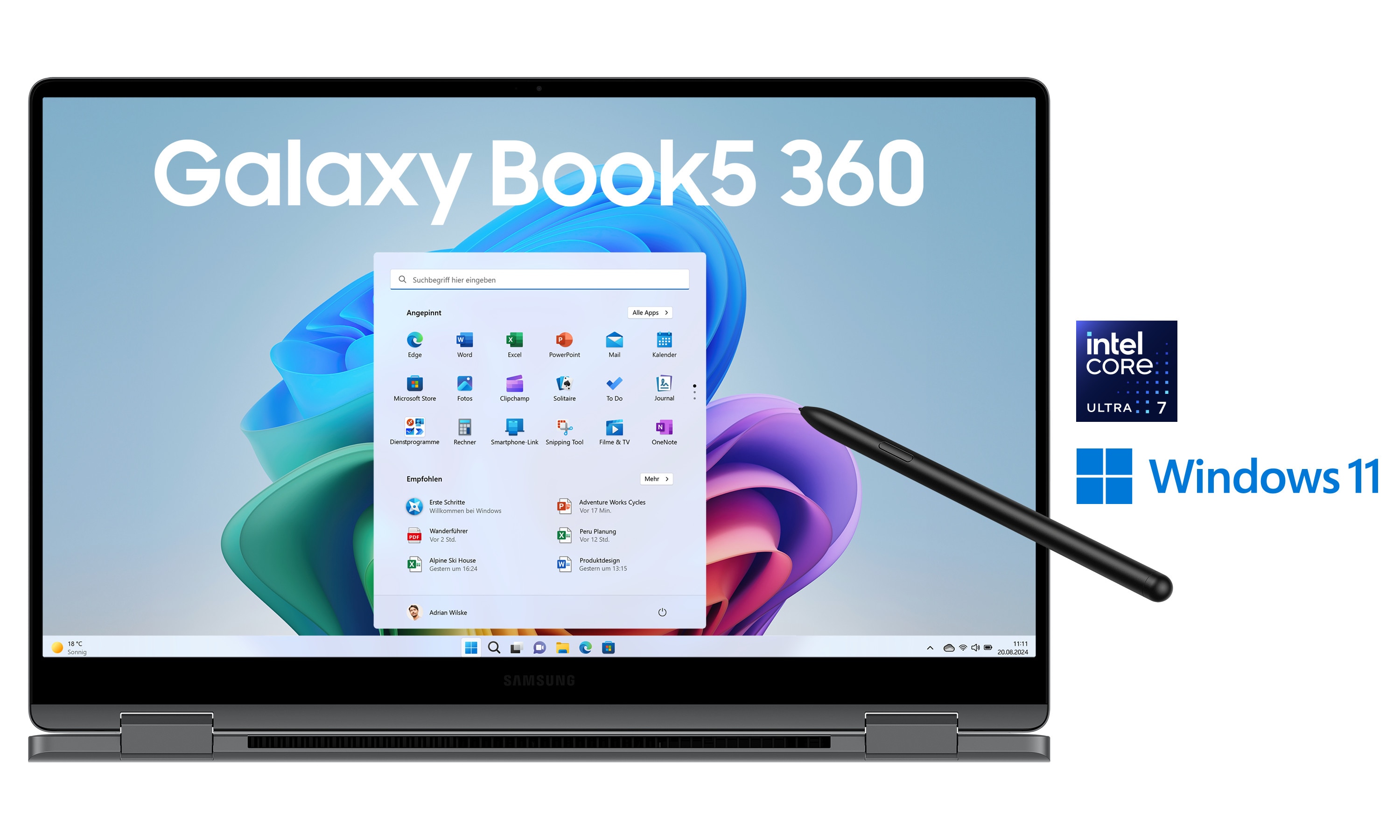 Samsung Galaxy Book5 360 15" Amoled Ultra 7 256V 16Gb/1Tb Ssd Win11 Copilot+Pc Grau Np750qha-Ka5de - Image 3