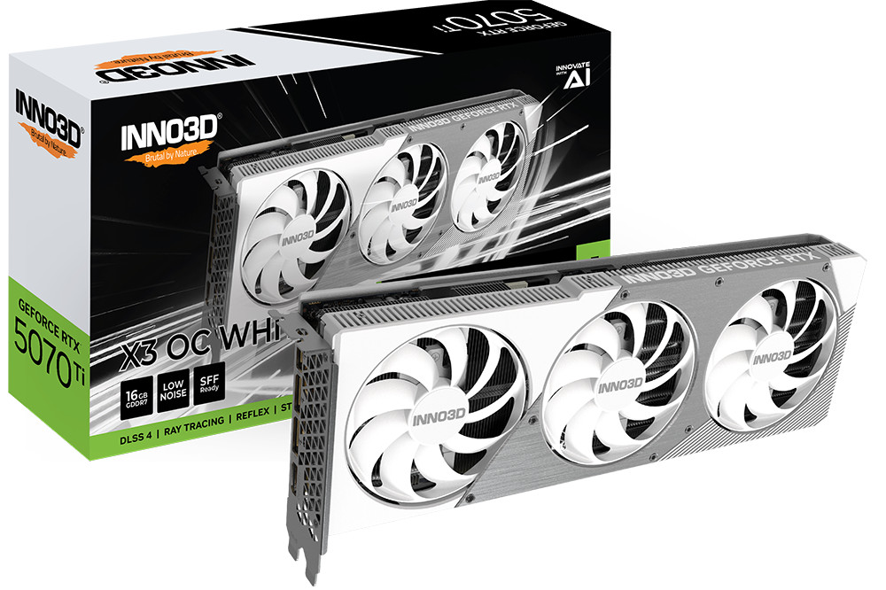 Inno3d Geforce Rtx 5070 Ti X3 Oc White 16Gb Grafikkarte 3Xdp/Hdmi Größe 4