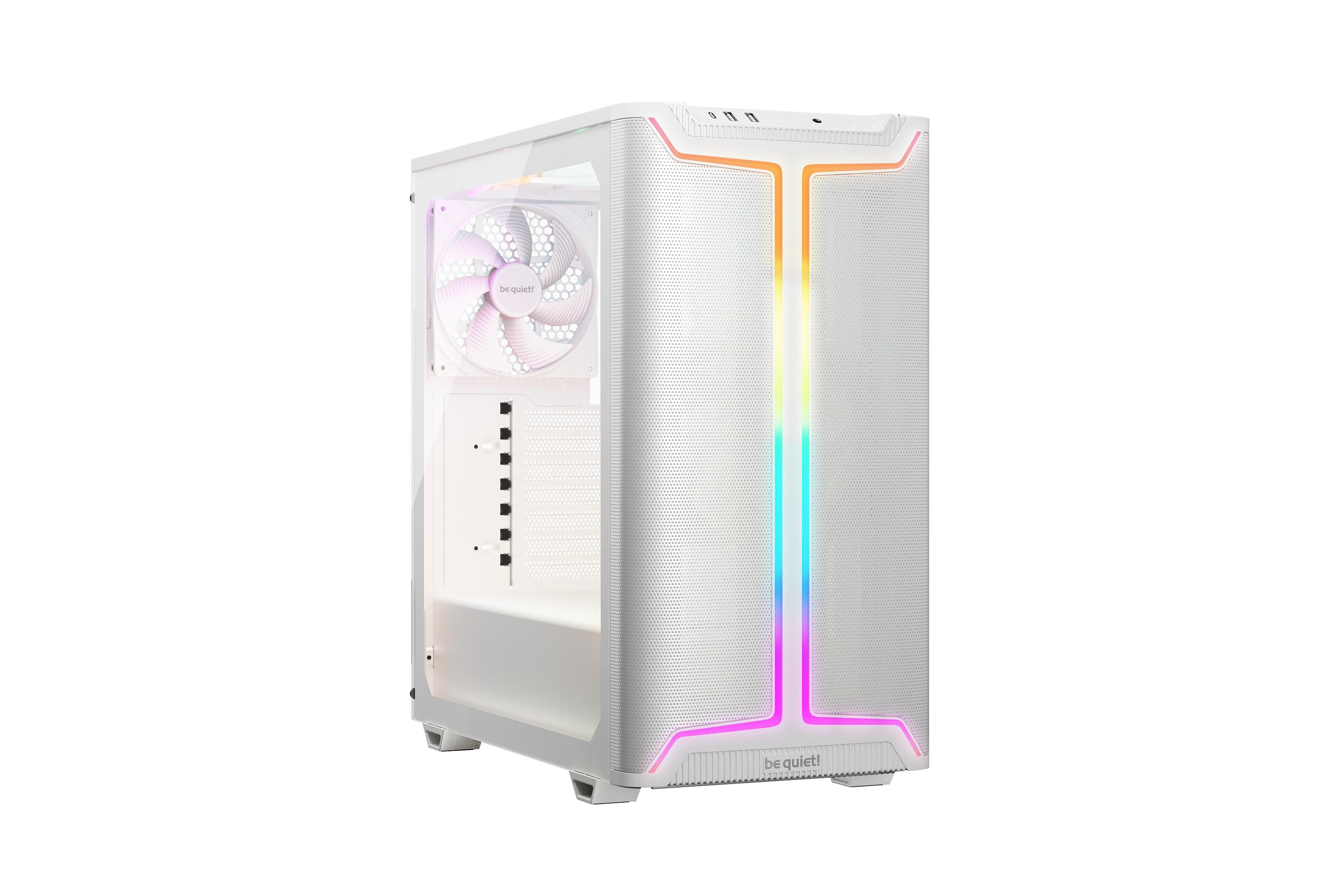 Be Quiet! Pure Base 501 Dx Midi Tower Gaming Gehäuse Mit Seitenfenster Größe 3 Weiß