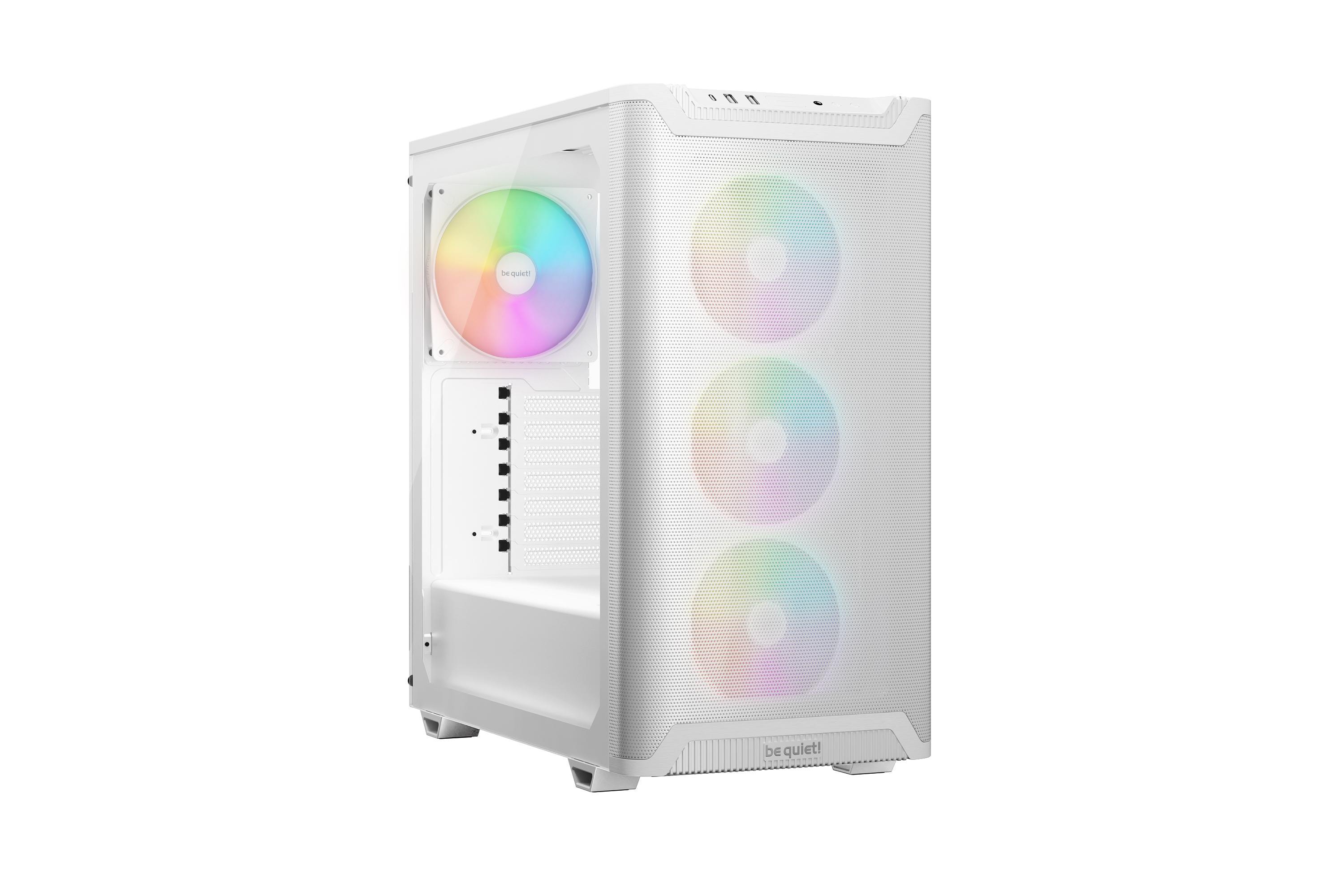Be Quiet! Pure Base 501 Lx Midi Tower Gaming Gehäuse Mit Seitenfenster Größe 6 Weiß