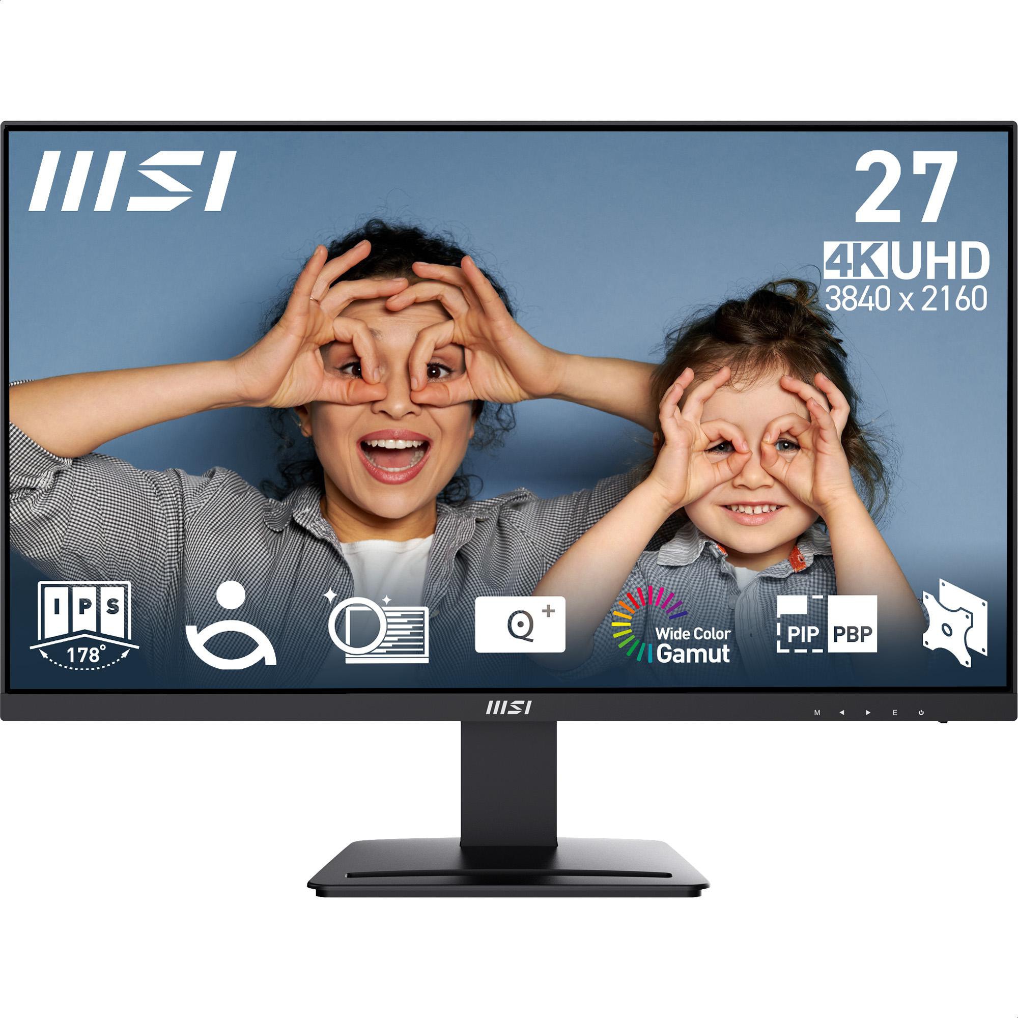 Msi Pro Mp273ude Zoll 4K (Uhd) Ips Led 16:9 60 Hz Office Monitor Größe 27 Schwarz