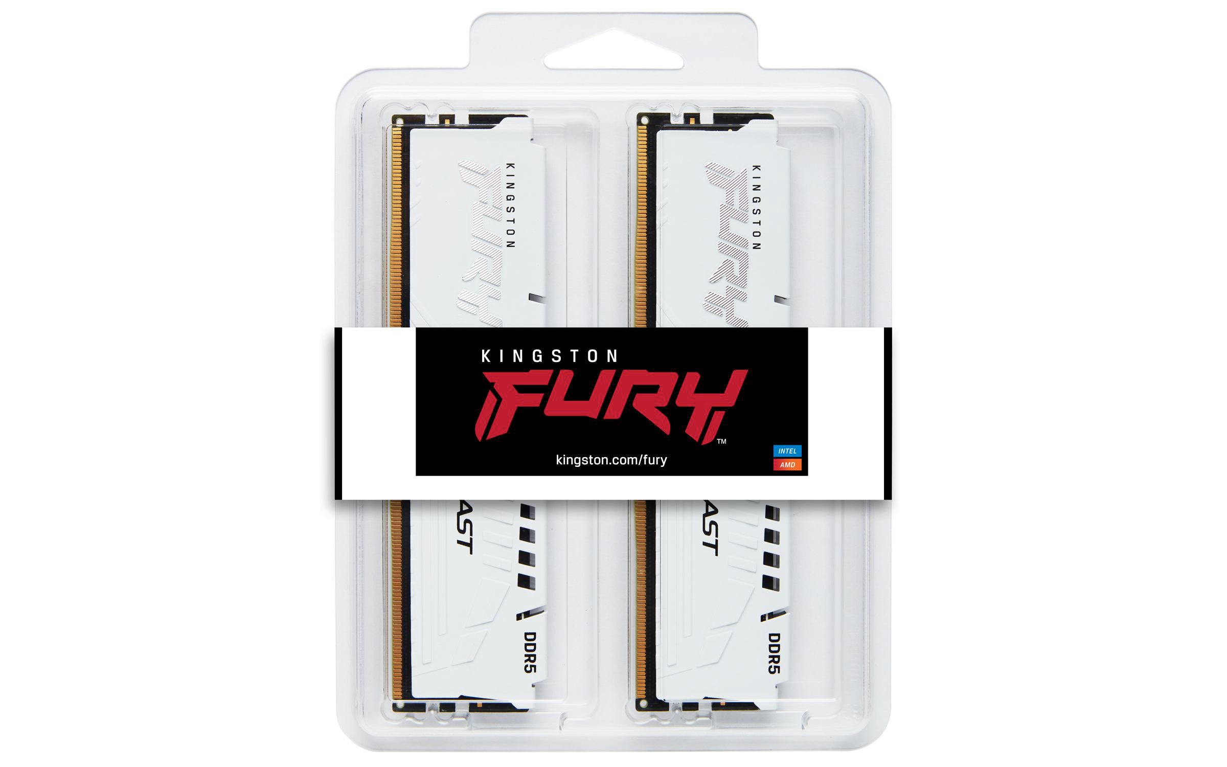 Image of 50KI6460-2030BWE - 64 GB (2x 32 GB) DDR5 6000 CL30 Kingston FURY Beast EXPO, weiß
