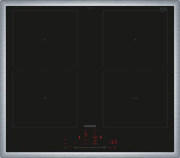 Siemens ED645HQC1E iQ500 Induktionskochfeld 60 cm Schwarz, Mit Rahmen aufliegend