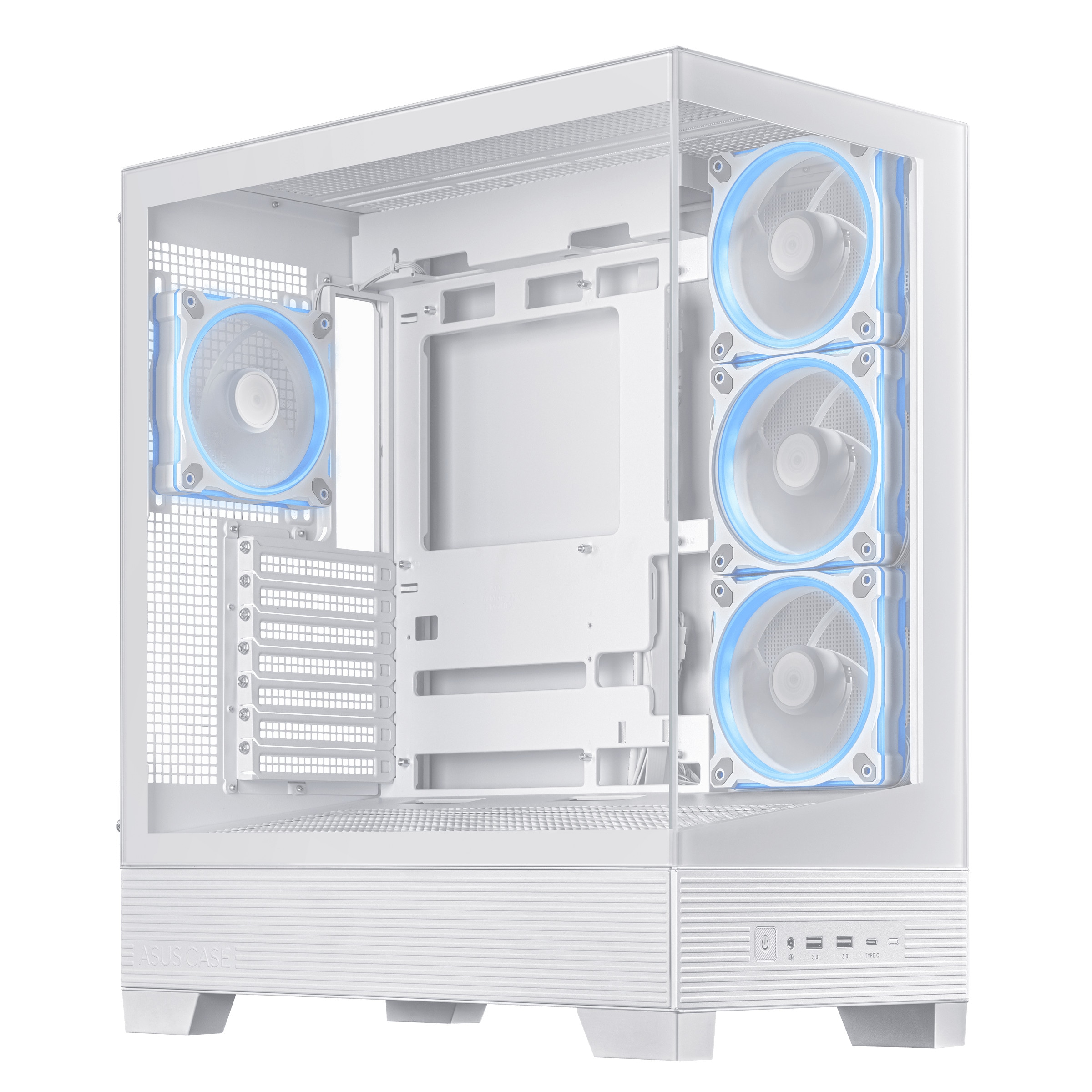 Asus A31 Plus Tg Argb Atx Gaming Gehäuse Mit Seitenfenster Weiß Schwarz