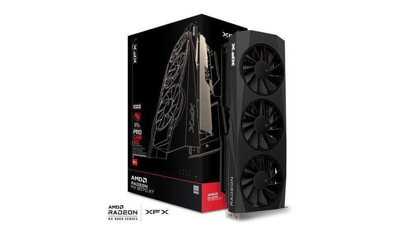 XFX QuickSilver Radeon RX 9070 XT Gaming Edition Black Grafikkarte 16GB GDDR6 DP/HDMI