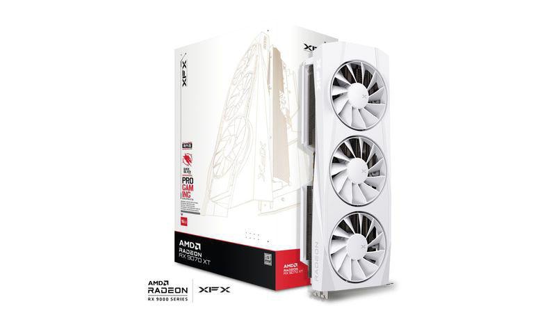 XFX QuickSilver Radeon RX 9070 XT Gaming Edition White Grafikkarte 16GB GDDR6 DP/HDMI