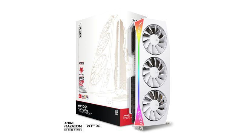 XFX Mercury Gaming RGB RX 9070 XT OC White Grafikkarte 16GB GDDR6 DP/HDMI
