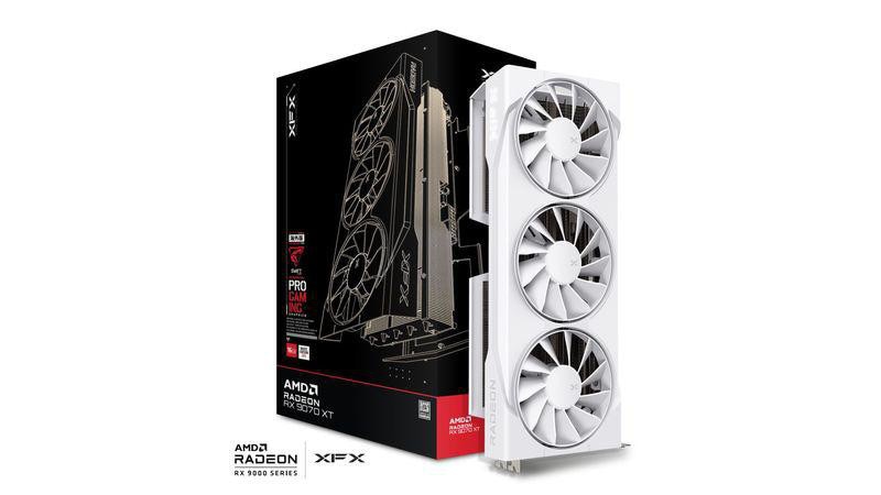 Xfx Weiss Tarjeta Gráfica Swift Radeon Rx 9070 Xt 16Gb Gddr6 Weiß Triple Fan Pcie 5.0 - Image 4