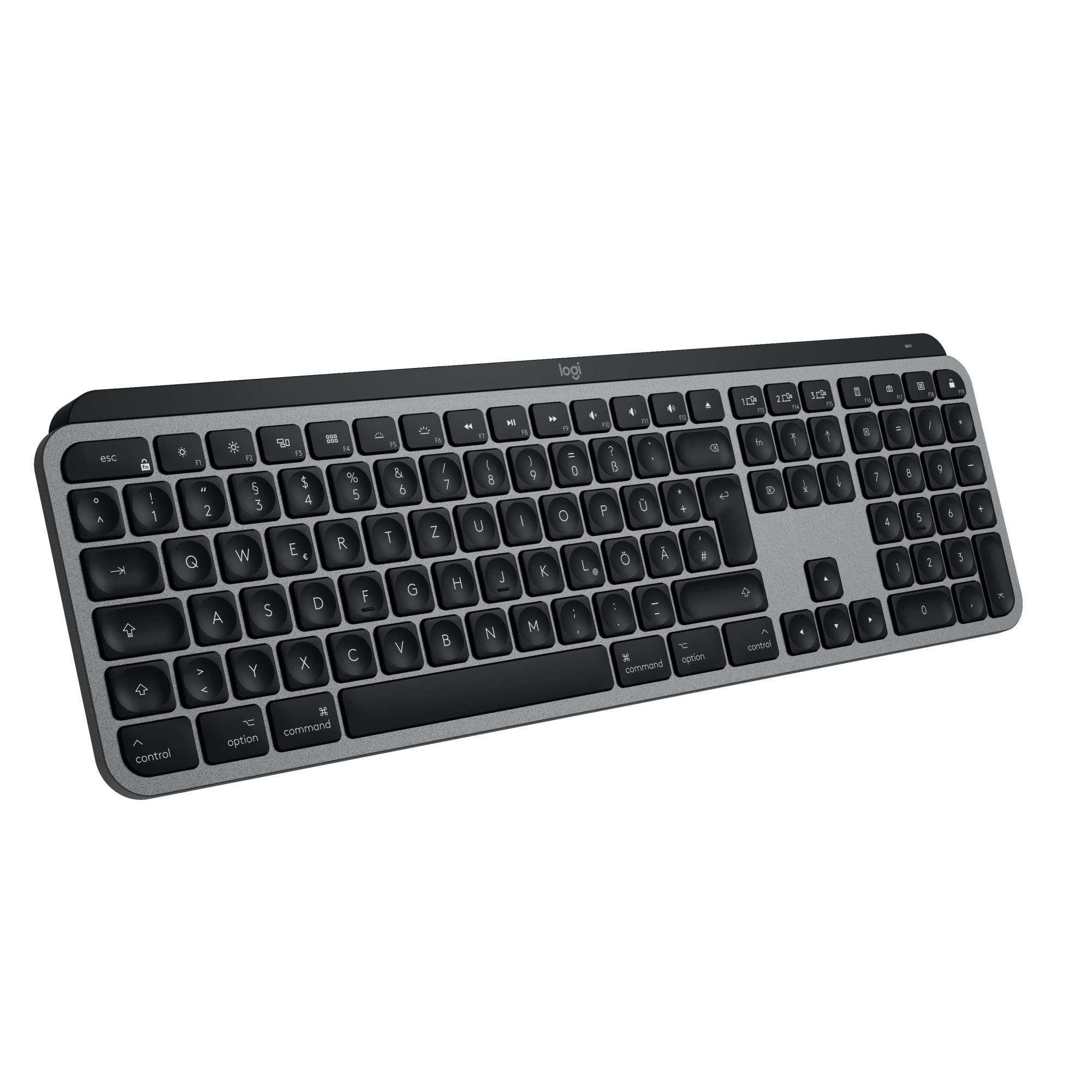 Logitech Mx Keys For Mac, Space Grey - Multi-Device-Tastatur Für Macos Und Ipados Klein Dunkelgrau - Bild 4