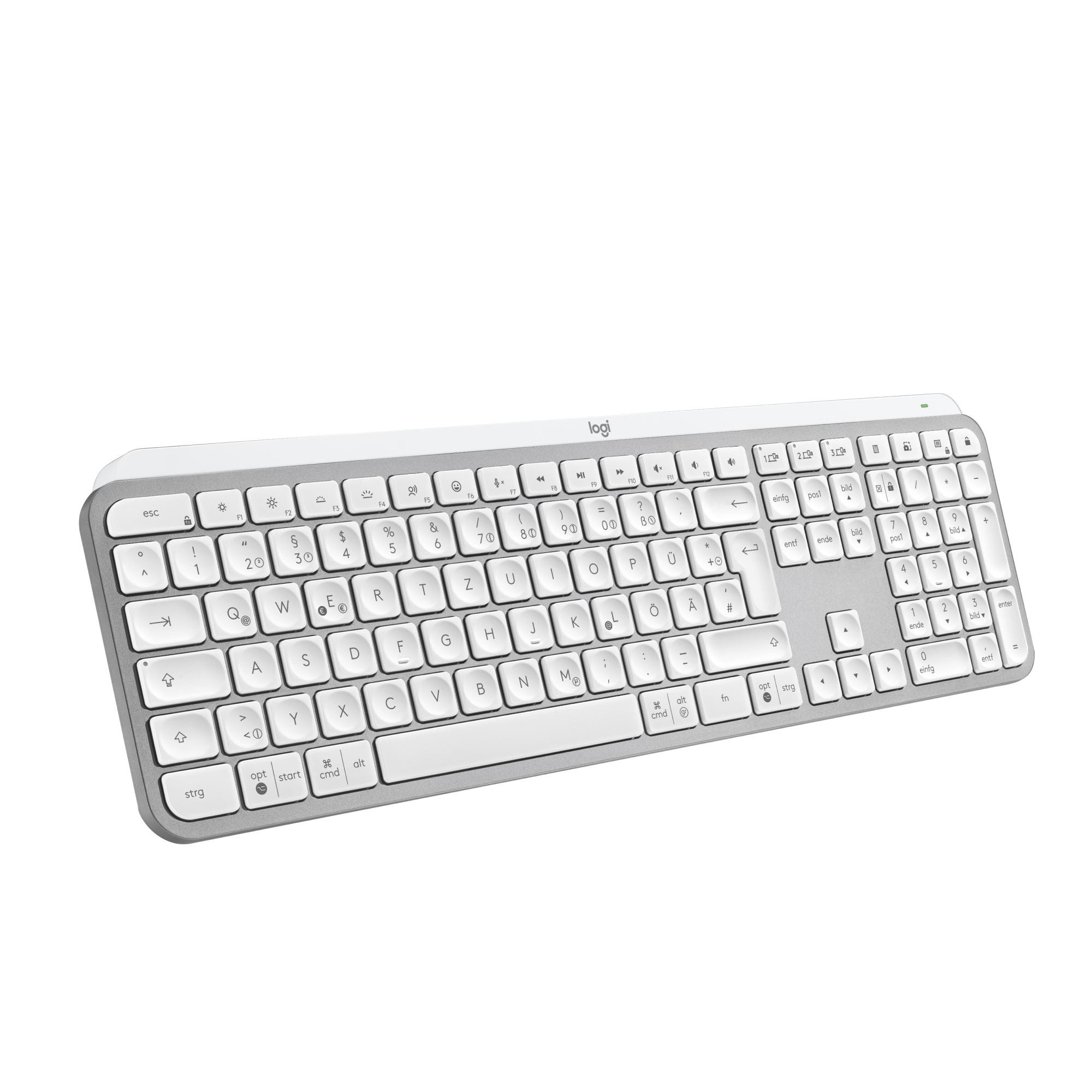Logitech MX Keys S kabellose Tastatur (Pale Grey) | Low Profile, Fluid Quiet Typing, Programmable, Backlighting, Bluetooth, USB C, für Windows PC, Linux, Chrome, Mac, QWERTZ - Bild 4