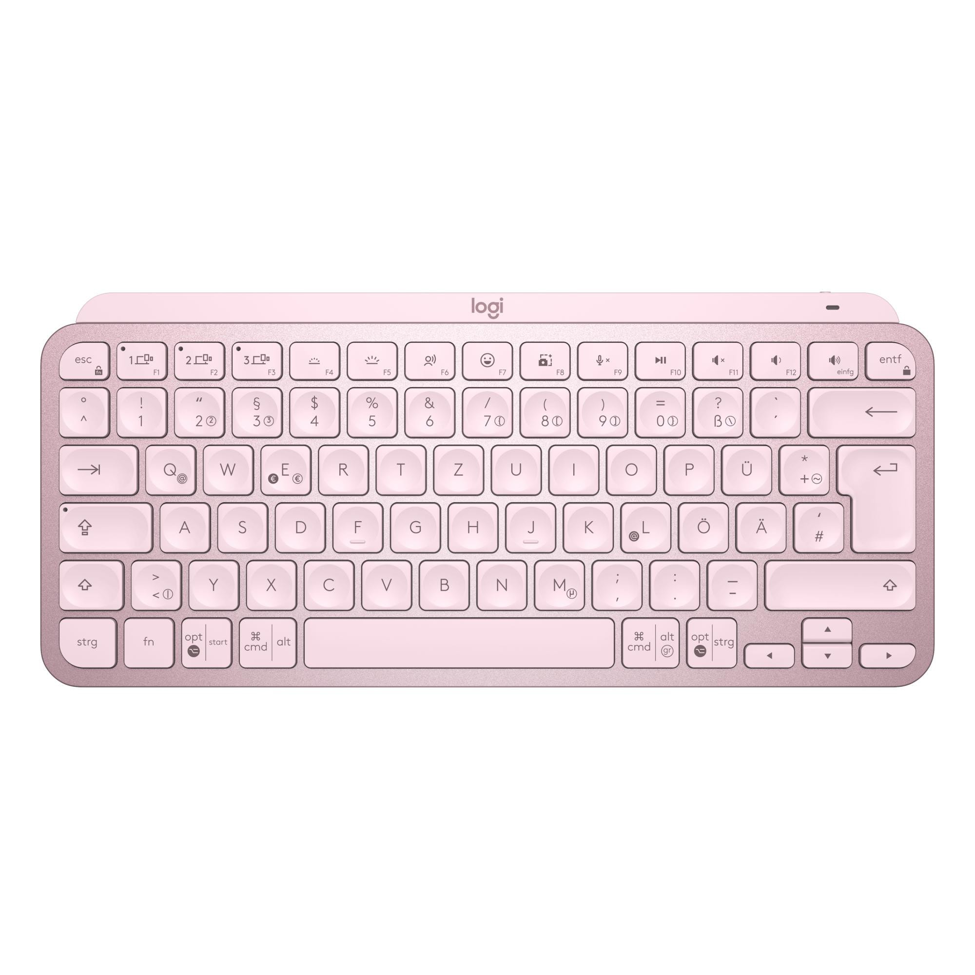 Logitech Mx Keys Mini Rosé - Kabellose Kompakte Performance Tastatur, Unterstützt Logi Options+ Rosa 920-010481 - Bild 3