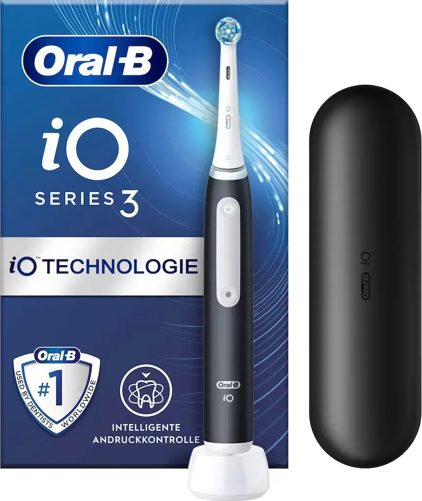 Oral-B Io Series Elektrische Zahnbürste + Reiseetui Matt Black Größe 3 Schwarz