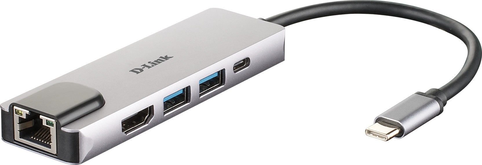 D-Link DUB-M520 5-In-1 USB-C Hub mit HDMI/Ethernet und USB-C Ladeanschluss