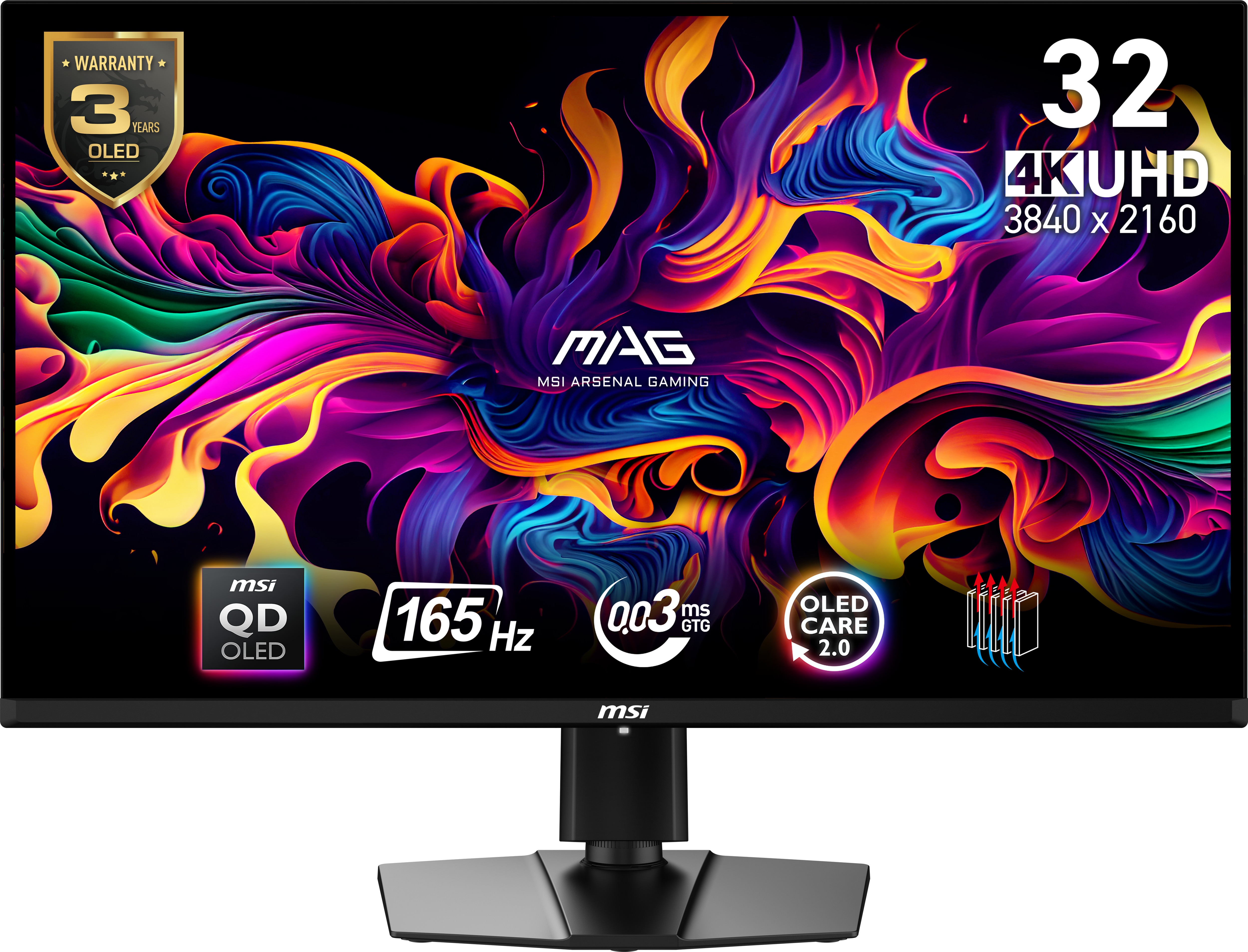 Image of MSI MAG 321UPDE QD-OLED 31.5 Zoll 4K (UHD) OLED Gaming Monitor 165Hz 16:9 DP/HDMI/USB-C